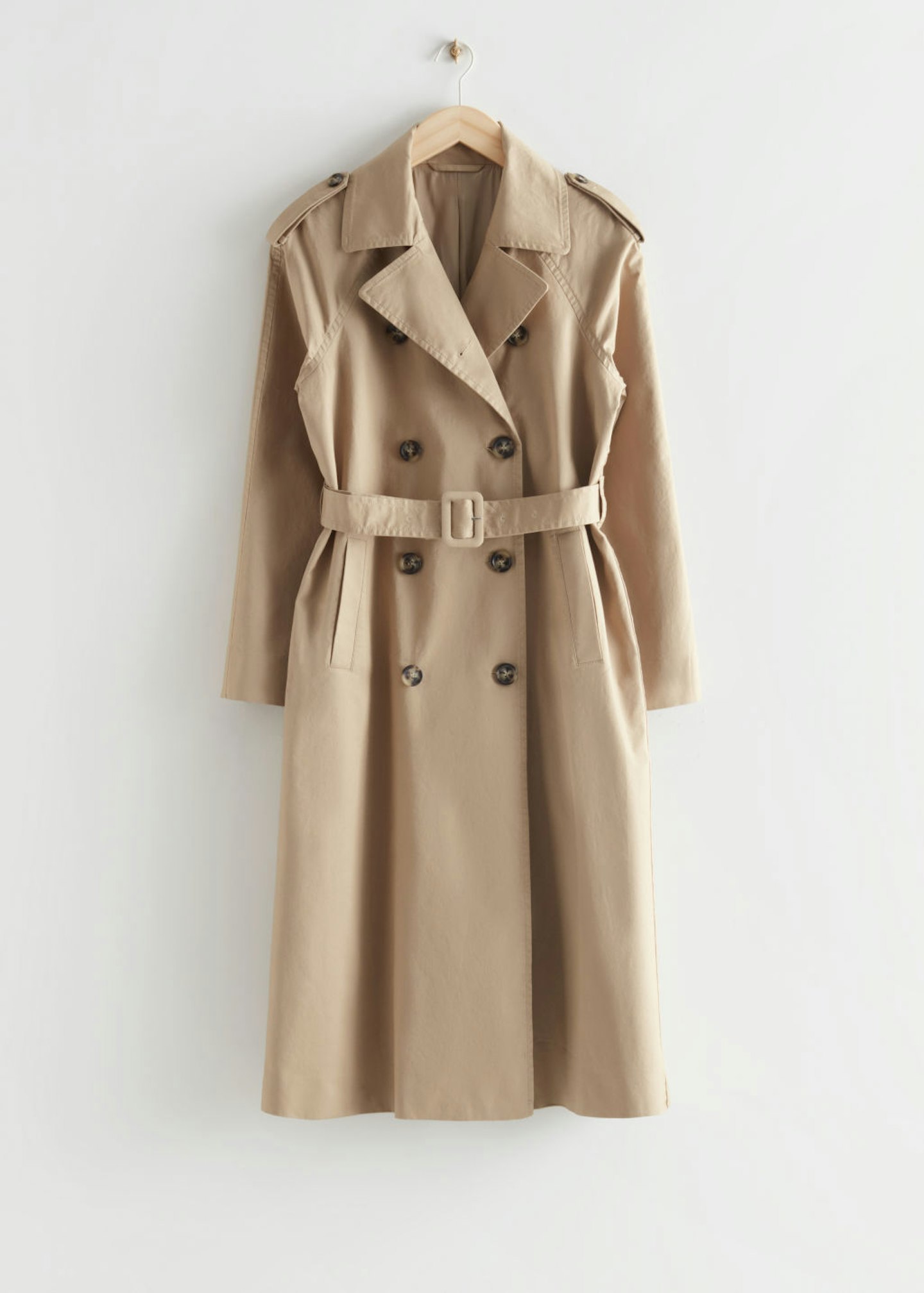 best trench coats for women & Other Stories, Double Breasted Organic Cotton Trench Coat, £135