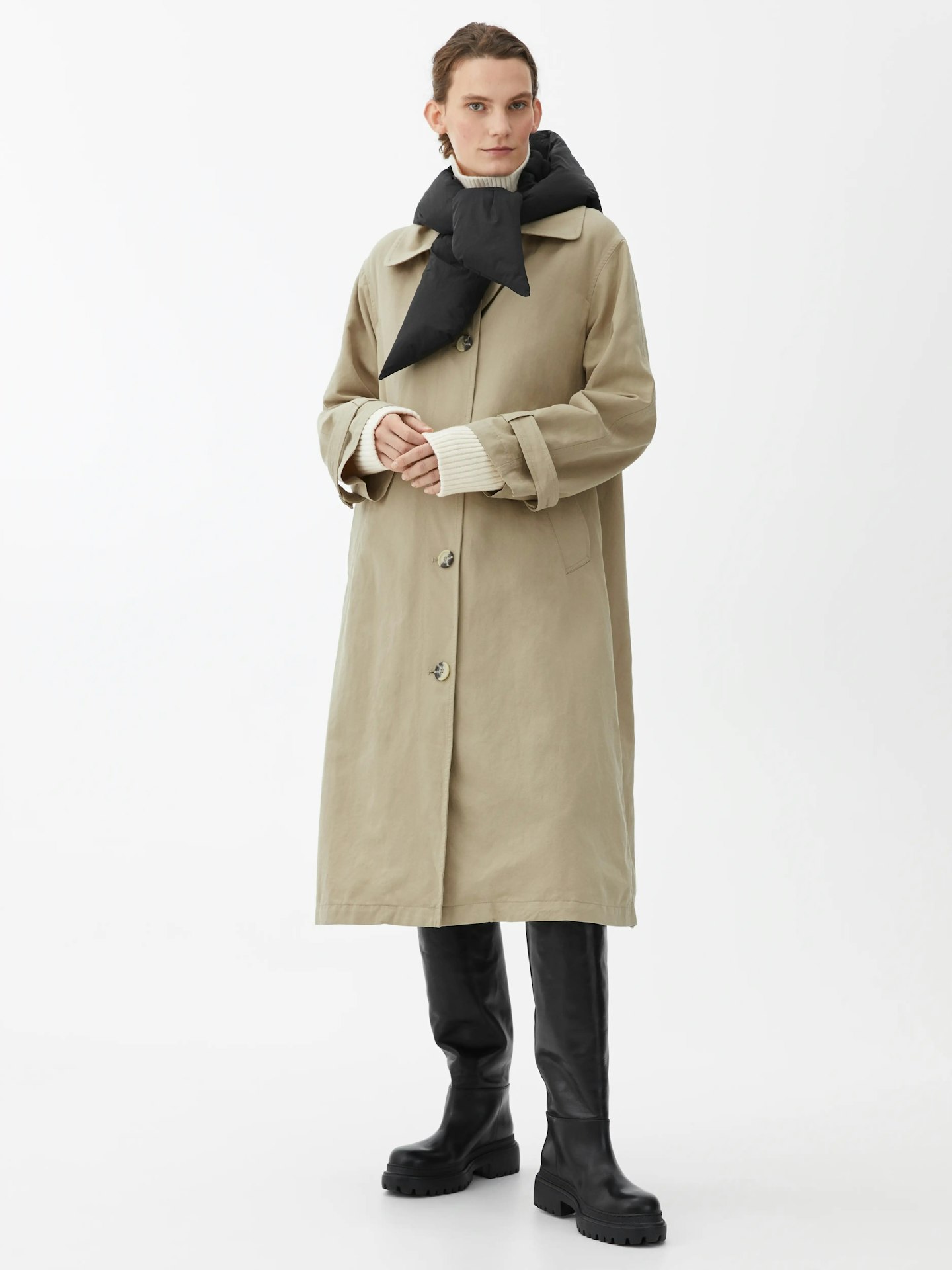 best trench coats for women Arket, Oversized Linen Blend Coat, £135