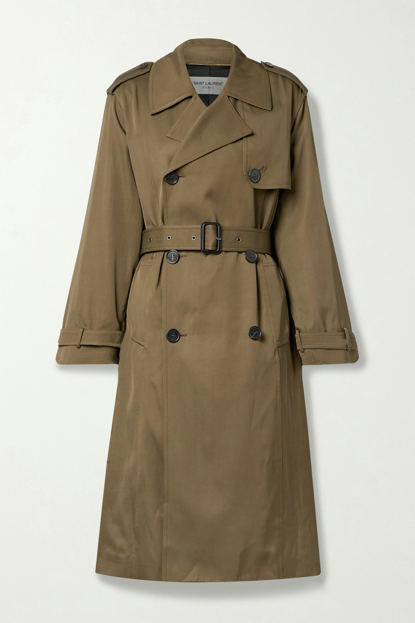 best trench coats for women Saint Laurent, Garbadine Double Breasted Trench Coat, £2,080