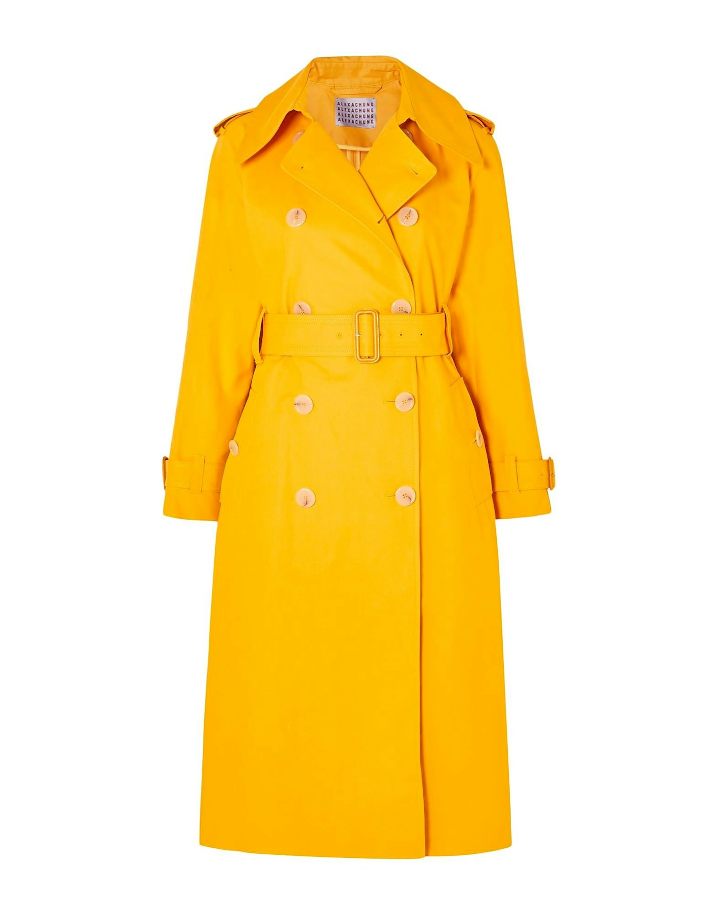 Best trench coat for women Alexachung, Double Breasted Yellow Trench Coat, £395