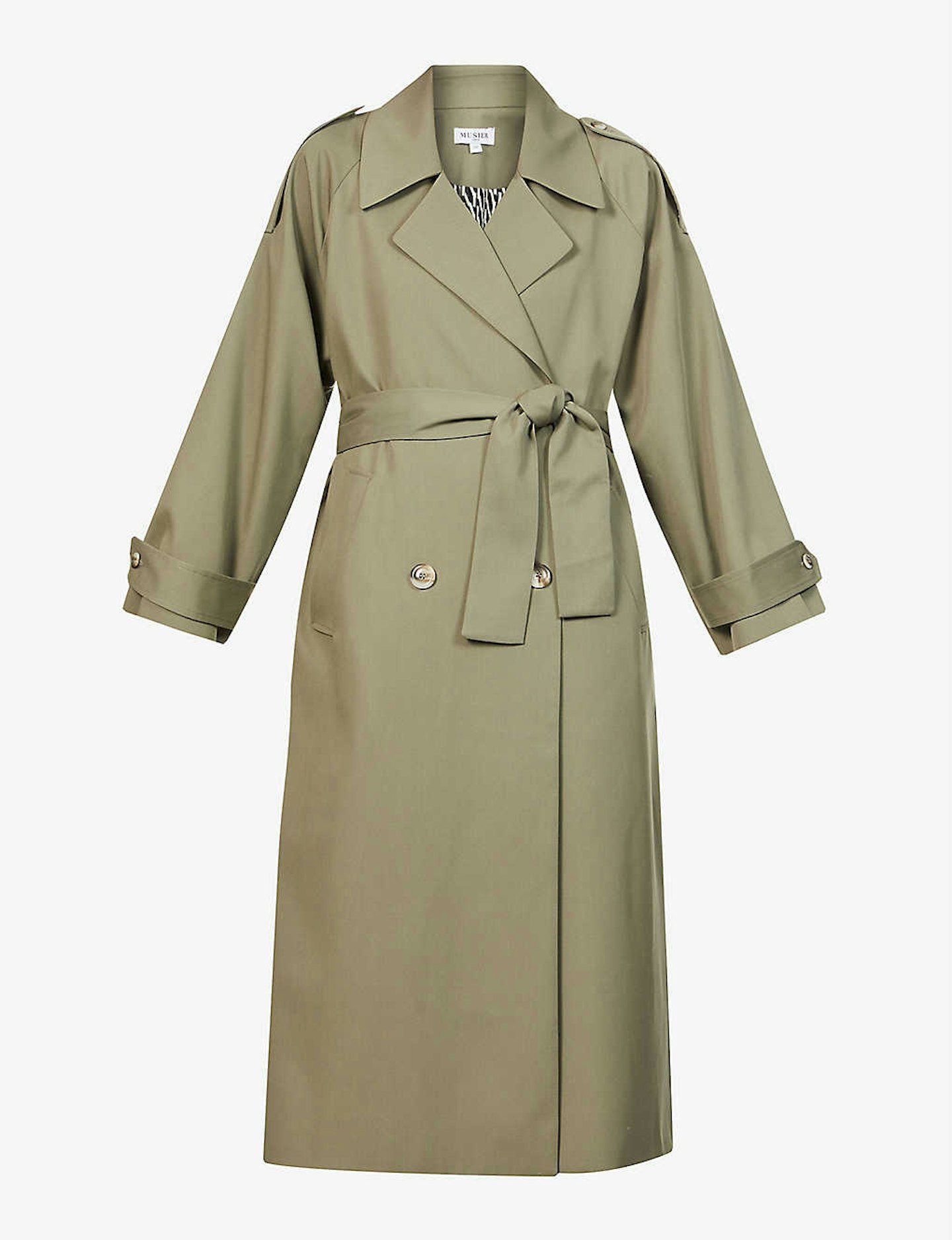 best trench coats for women Musier Paris, Single Breasted Woven Trench Coat, £260