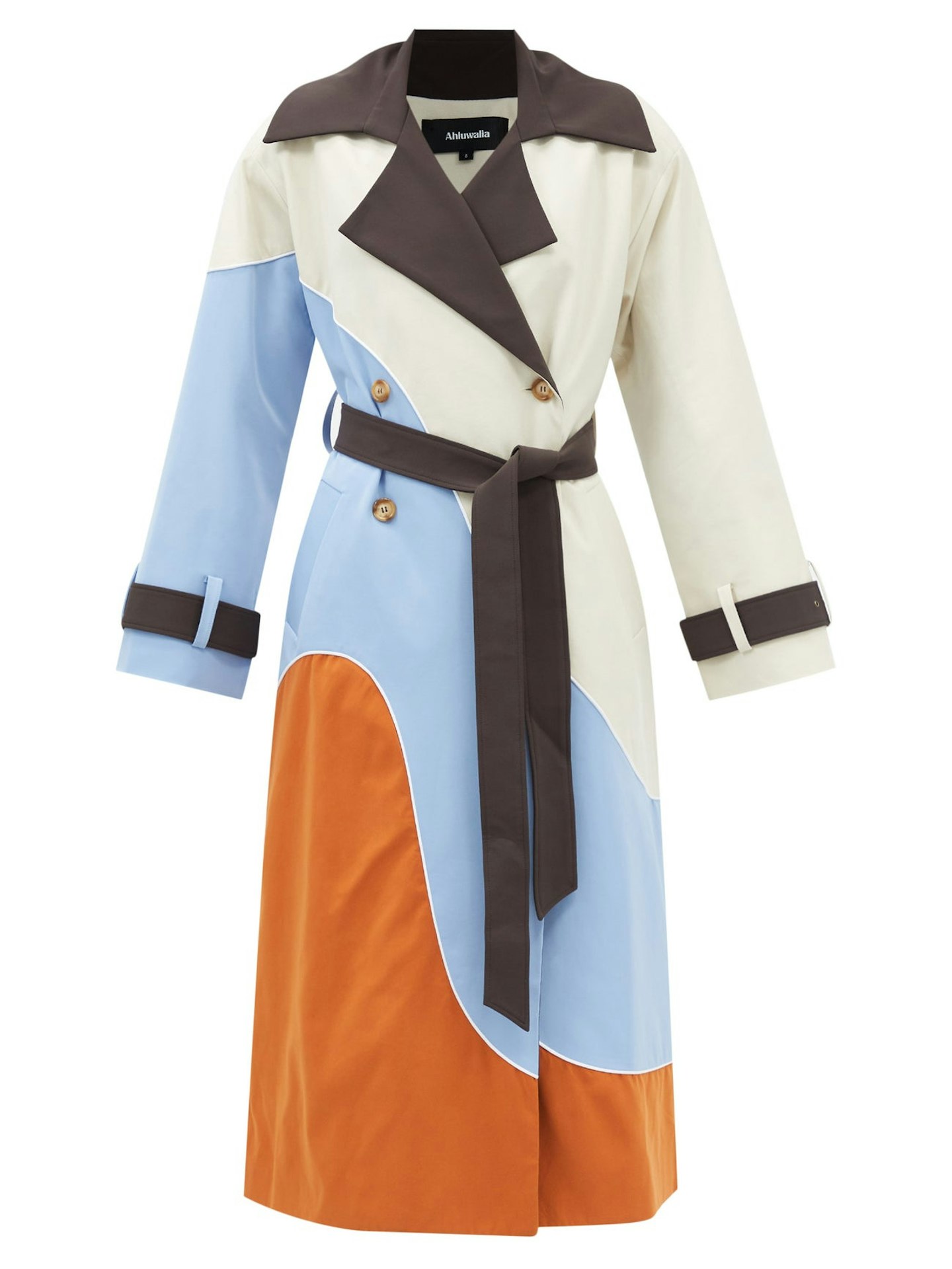 best trench coats for women Ahluwalia, Wave Panel Trench Coat, £950