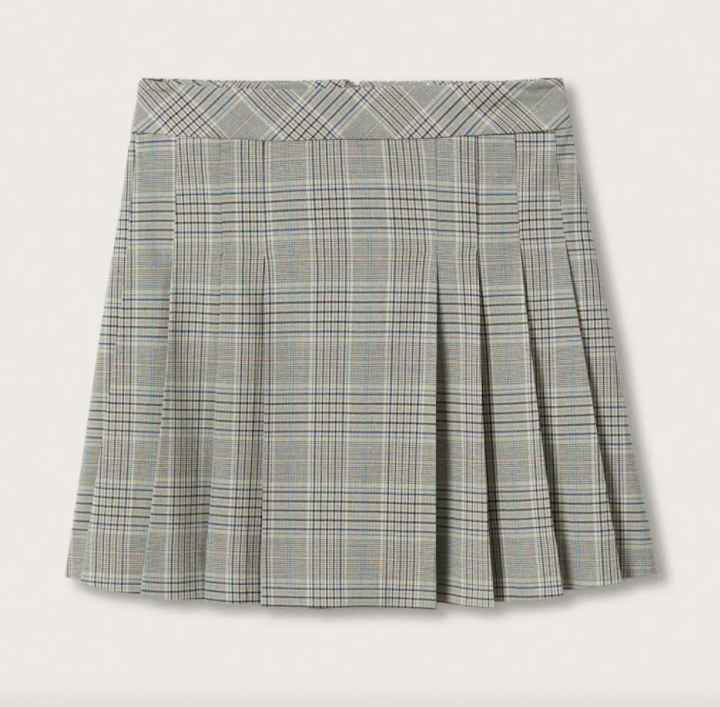 Mango, Pleat-Detail Check Skirt, £35.99