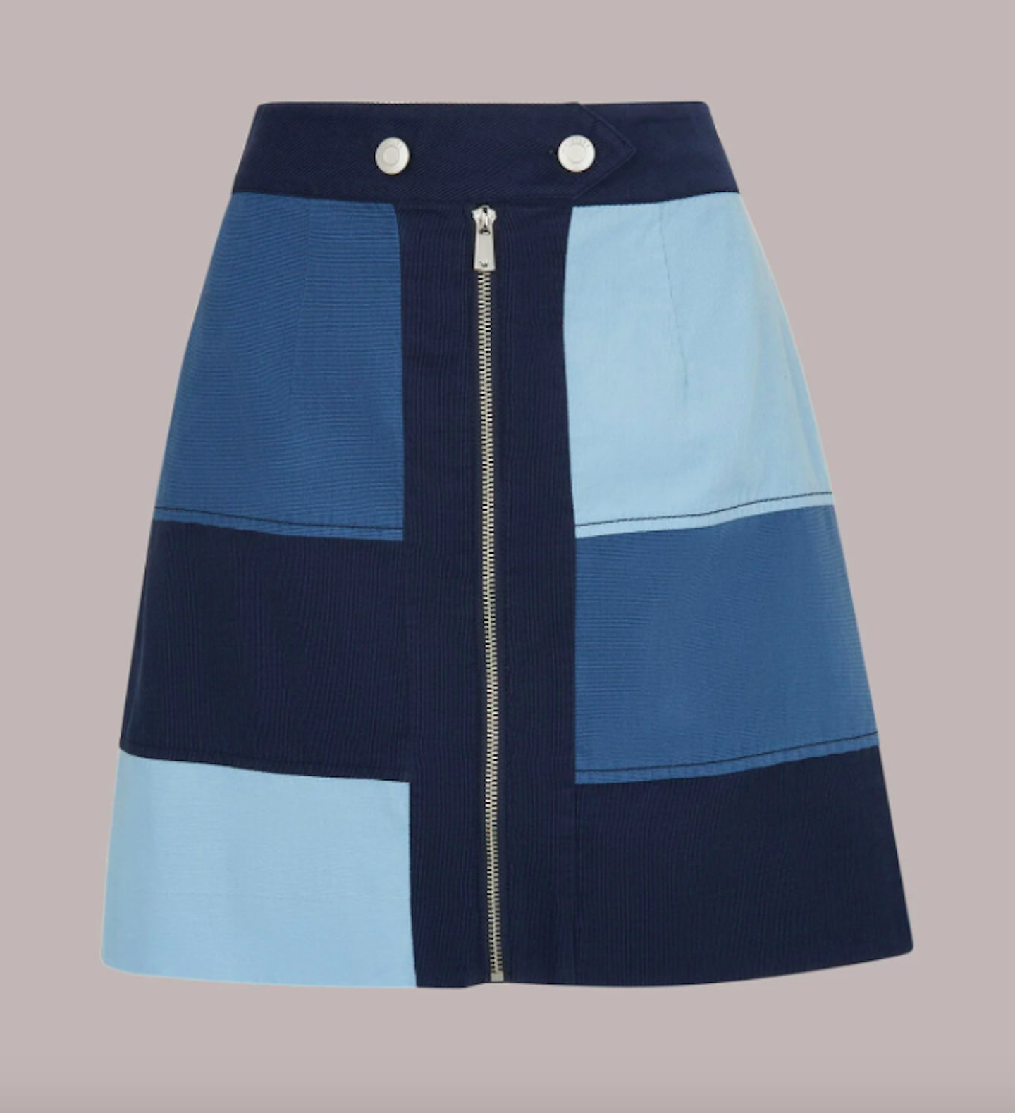 Whistles, Amy Patchwork Cord Skirt, WAS £79.20 NOW £59