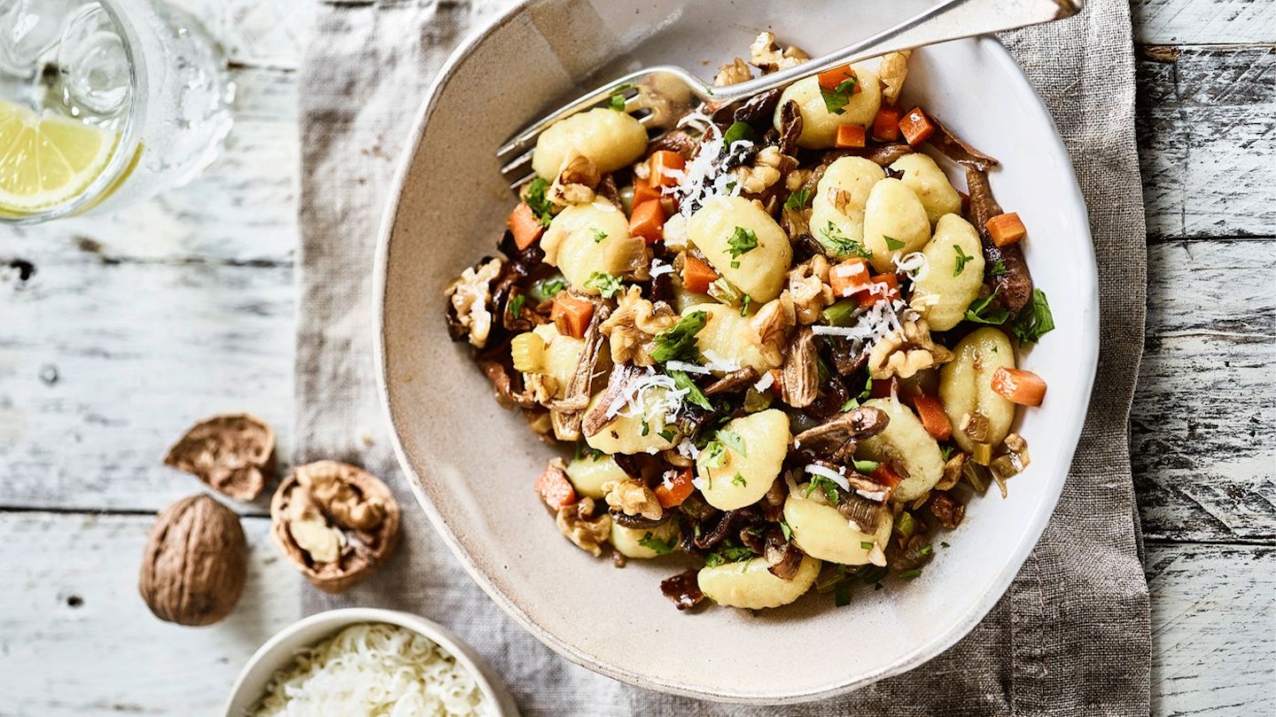 California Walnut and Wild Mushroom Gnocchi