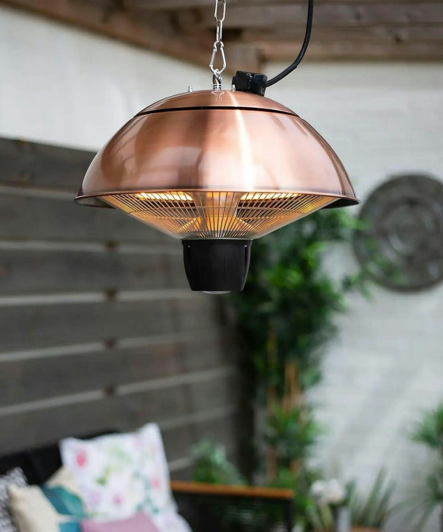 Copper Electric Hanging Mushroom Heater, £129