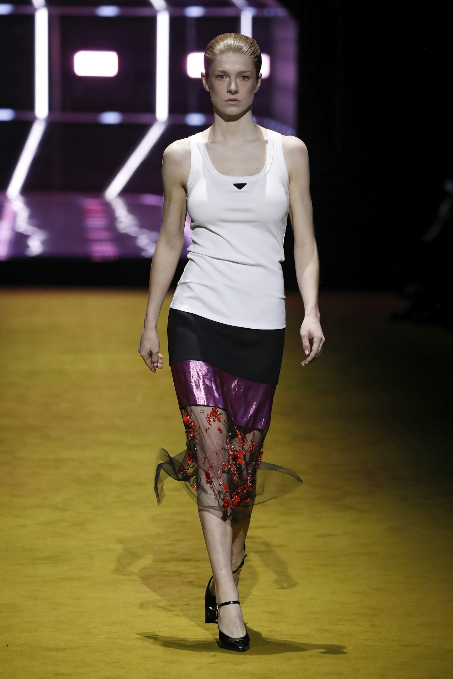 milan fashion week euphoria cast hunter Schafer Prada