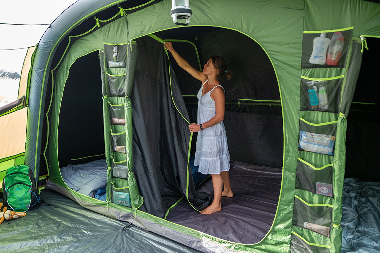 Woman tent bedroom