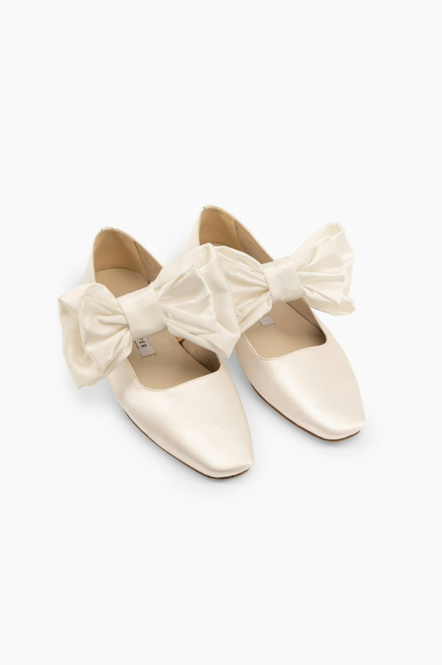 Monday – Sleeper, Satin Ballet Flats with Detachable Bows, £187
