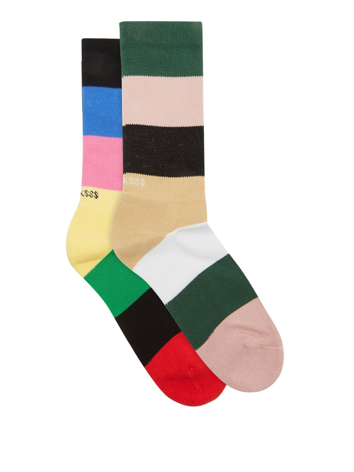 Socksss, Pack Of Two Striped Cotton-Blend Socks, £45