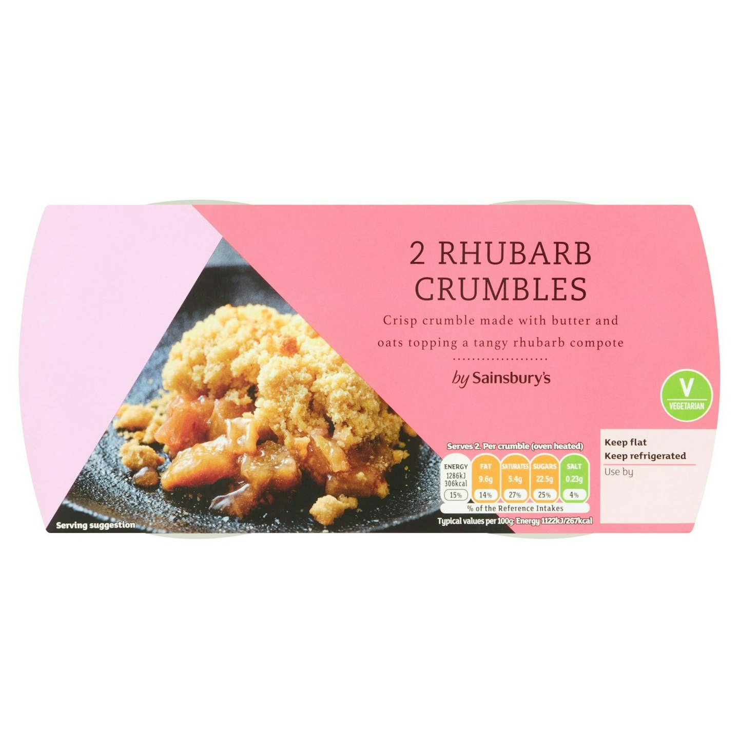 Sainsbury's Rhubarb Crumble 2x120g