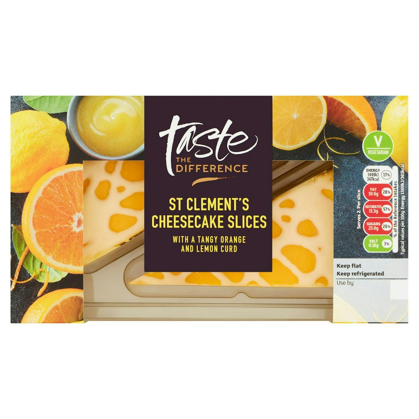 Sainsbury's St Clement's Cheesecake Slices, Taste the Difference 2x96g