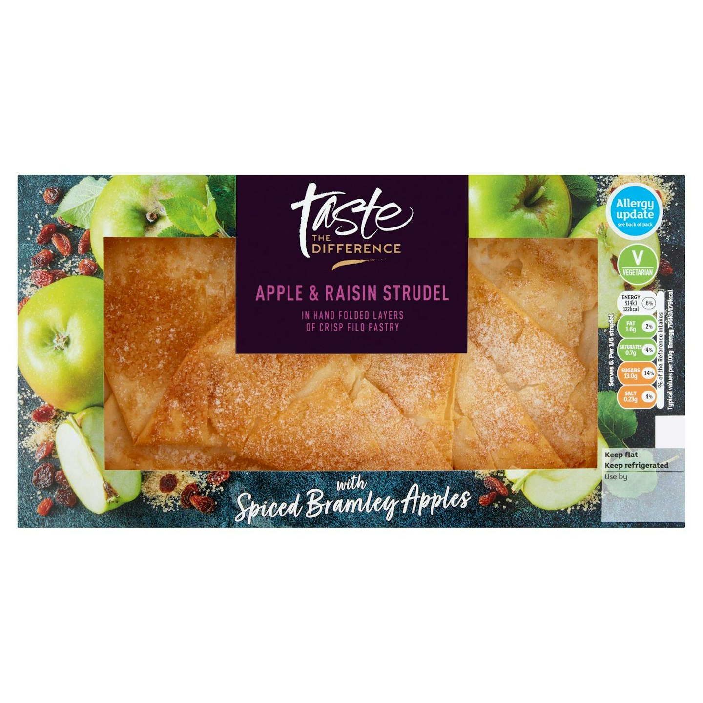 Sainsbury's Bramley Apple & Raisin Strudel, Taste the Difference 427g