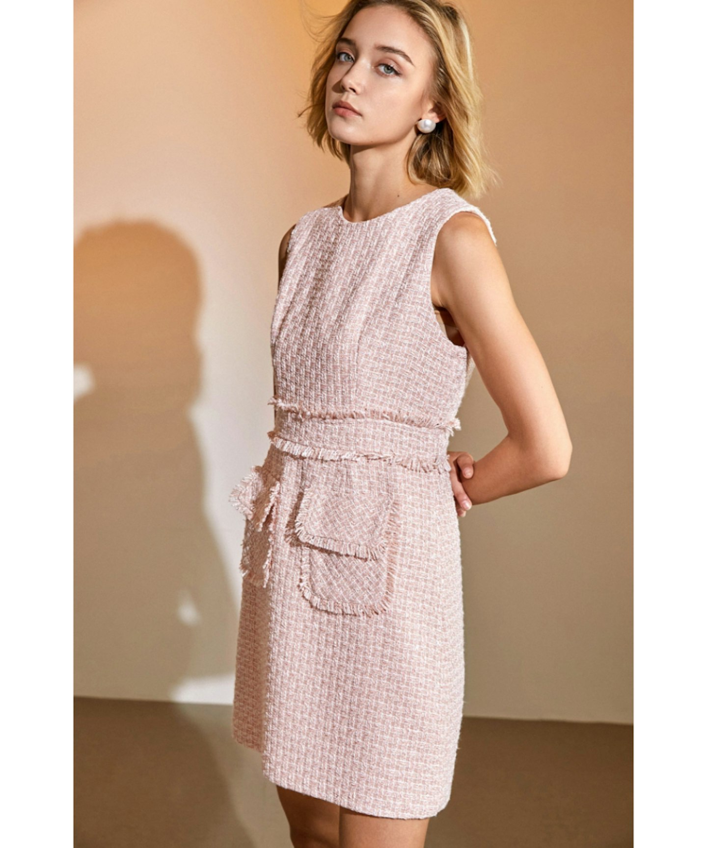 Abra Pink Vintage Mini Dress