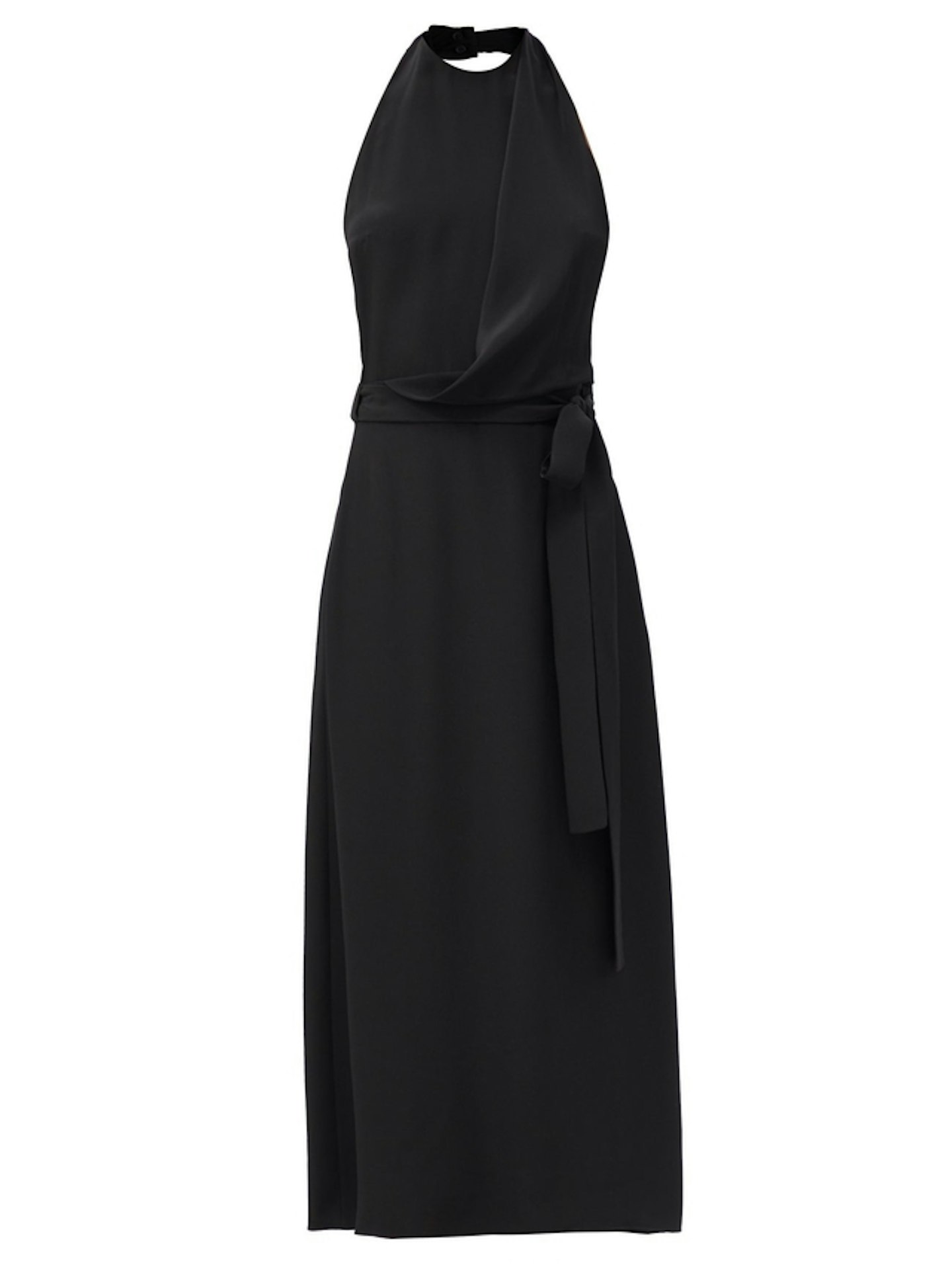 Raey, Halterneck draped-front wraparound silk dress, £395 at MATCHESFASHION