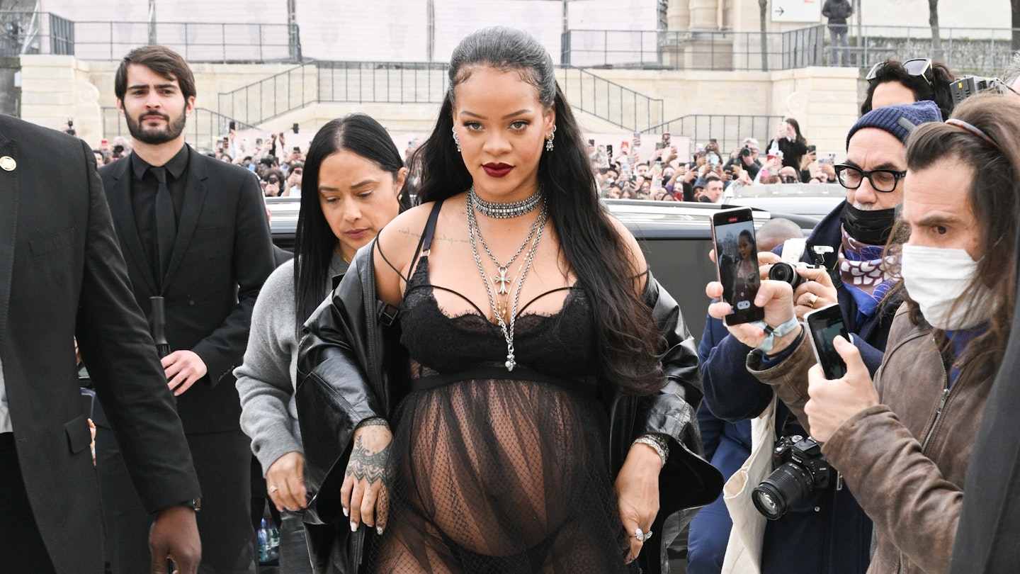 Rihanna outside Dior