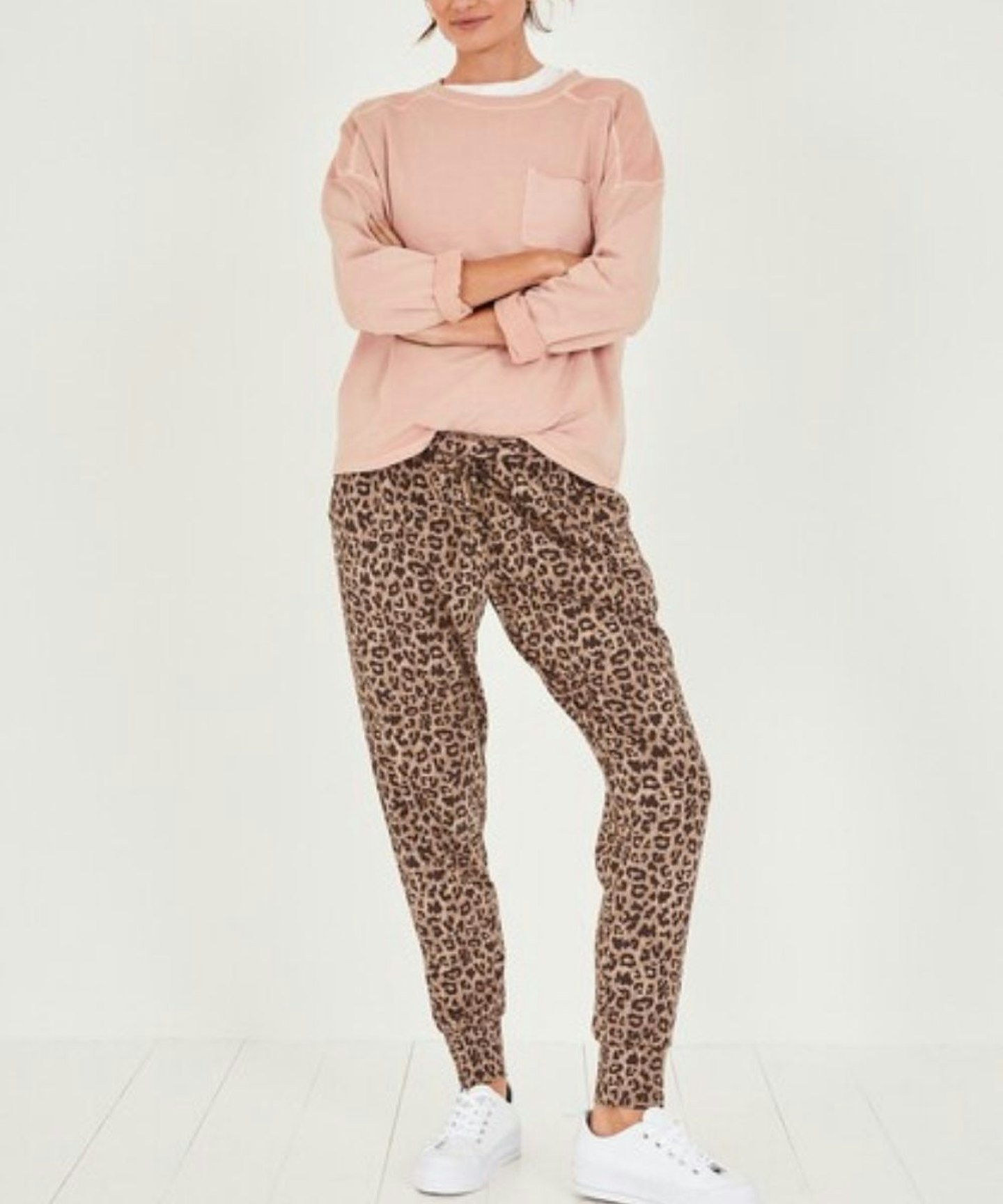 Amie Printed Jersey Joggers