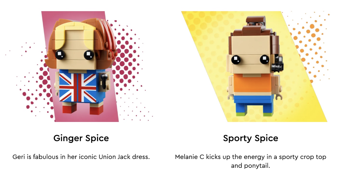 Ginger Spice and Sport Spice lego brickheadz 