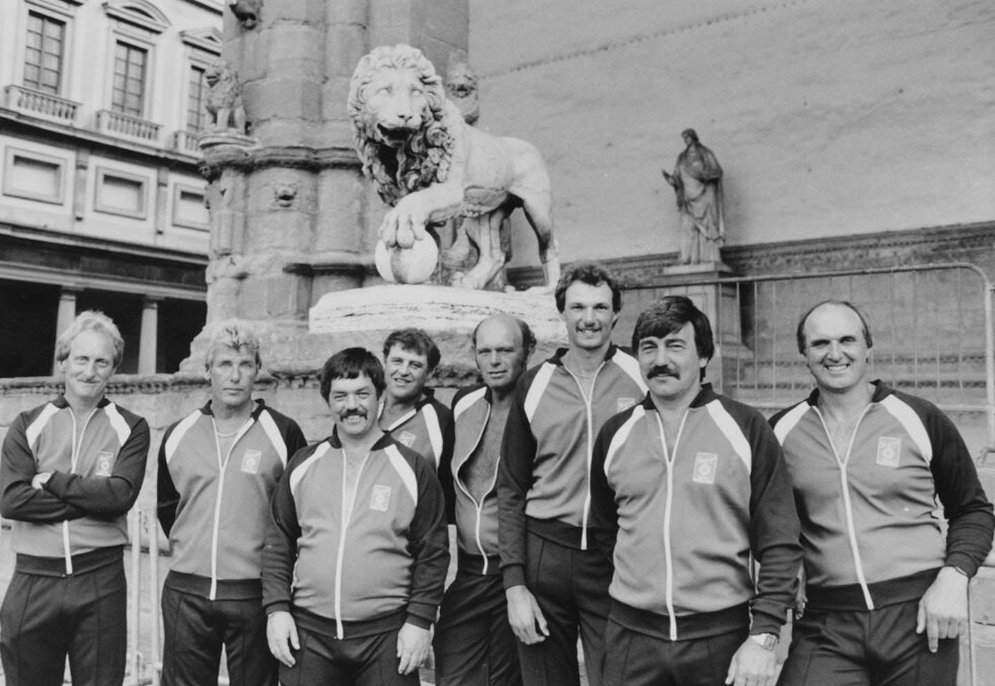 Tommy, third from the right, with the gold medal-winning 1985 England team