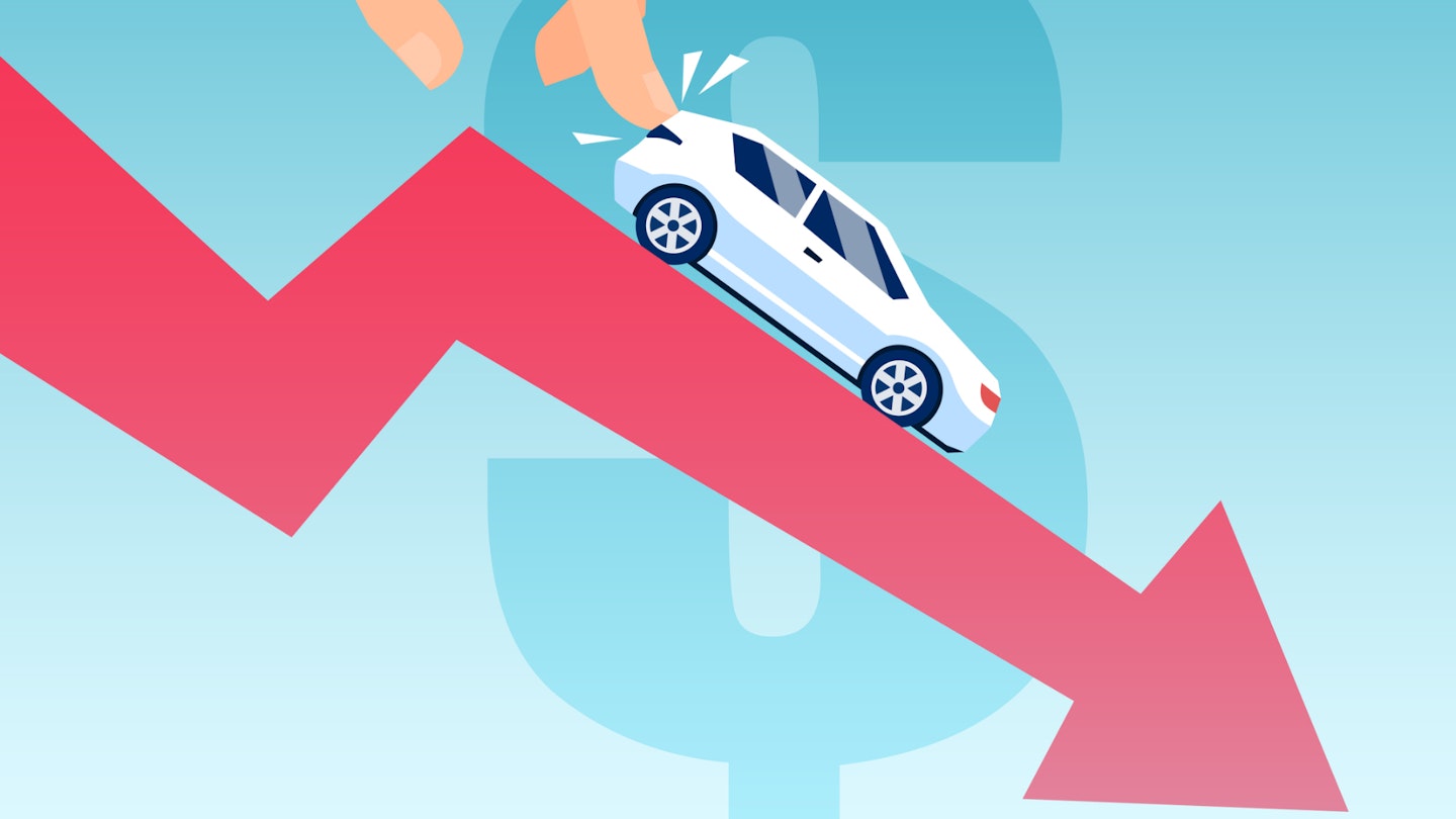 Animation of car value depreciation