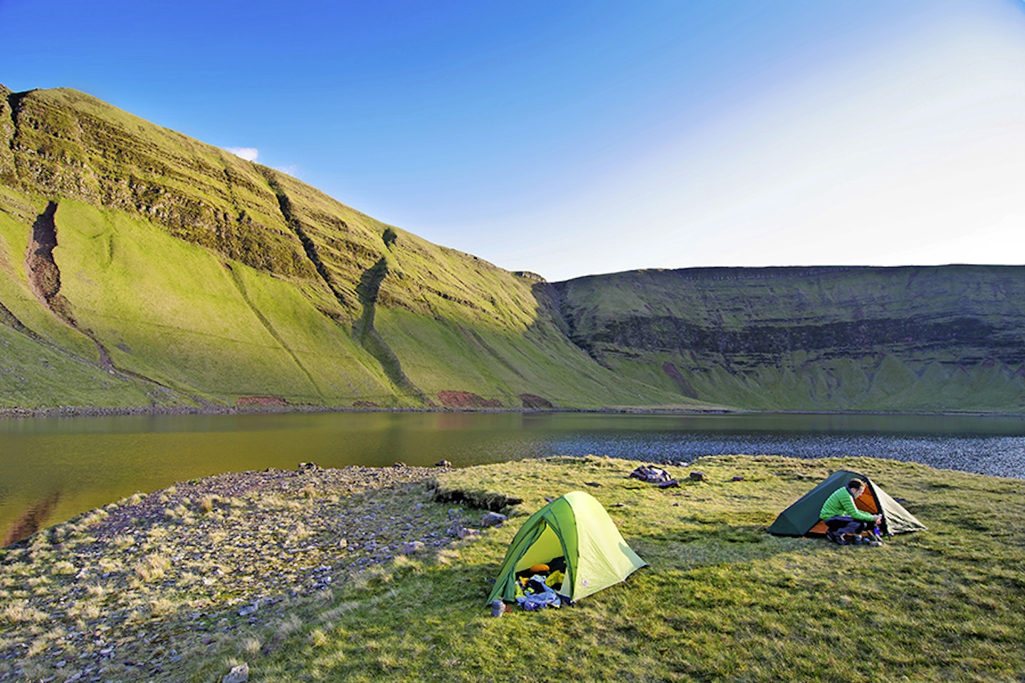 Wild camping beneath the surreal escarpments that characterise this magical walk in the Brecon Beacons.