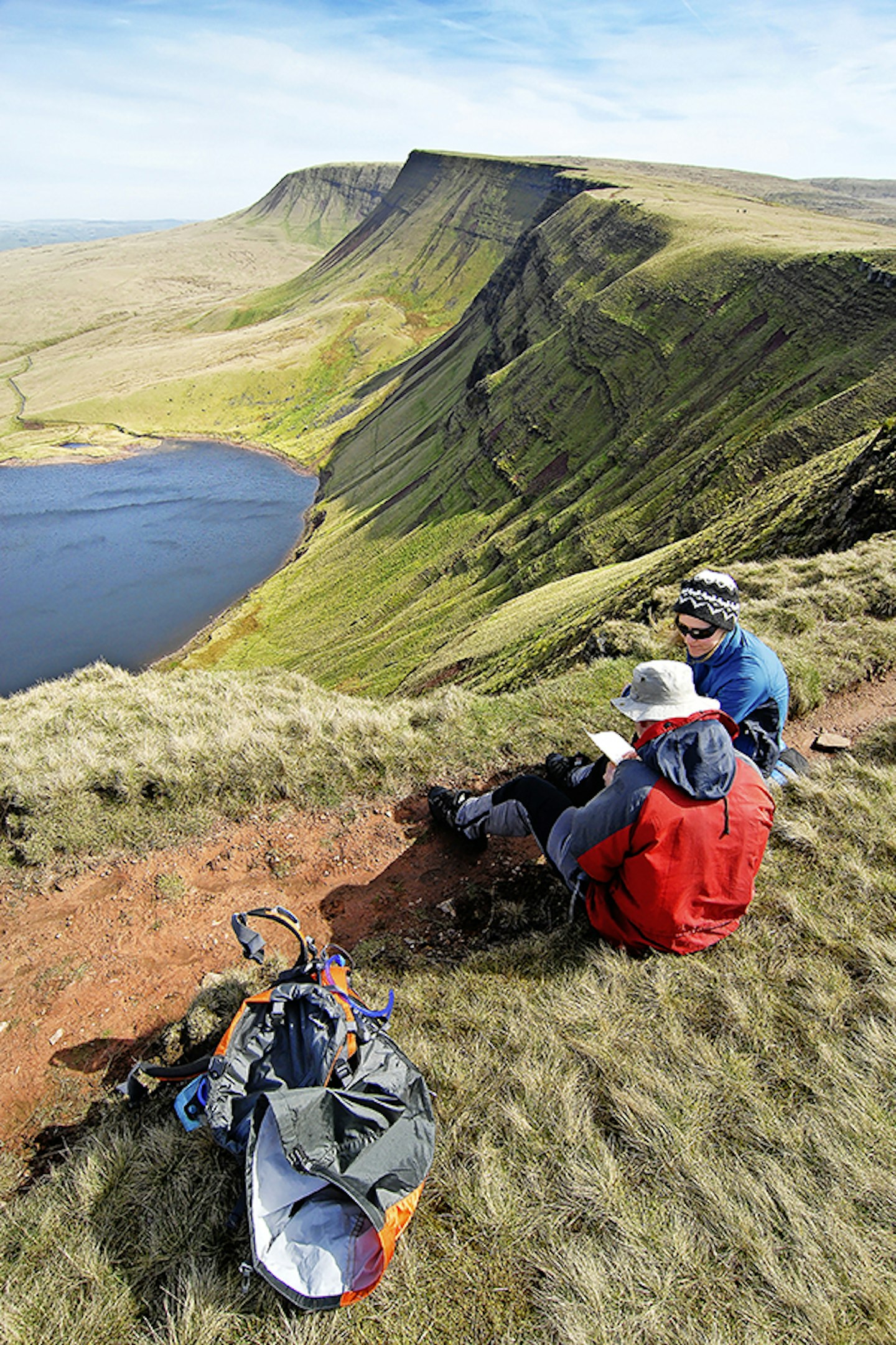 Above the edges of the Brecon Beacons