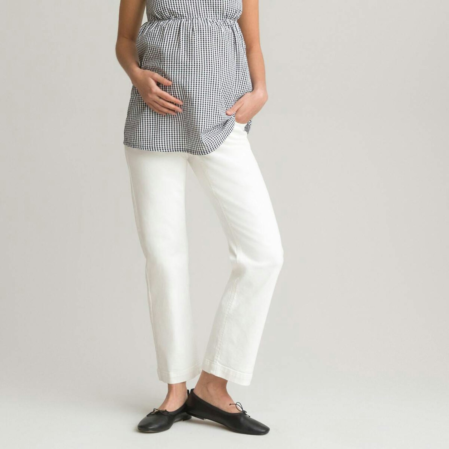 best maternity jeans La Redoute, Organic Cotton Maternity Jeans, Mid Rise Length 27", £44