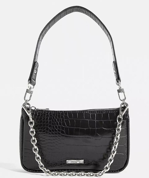 uo chain accent croc shoulder bag