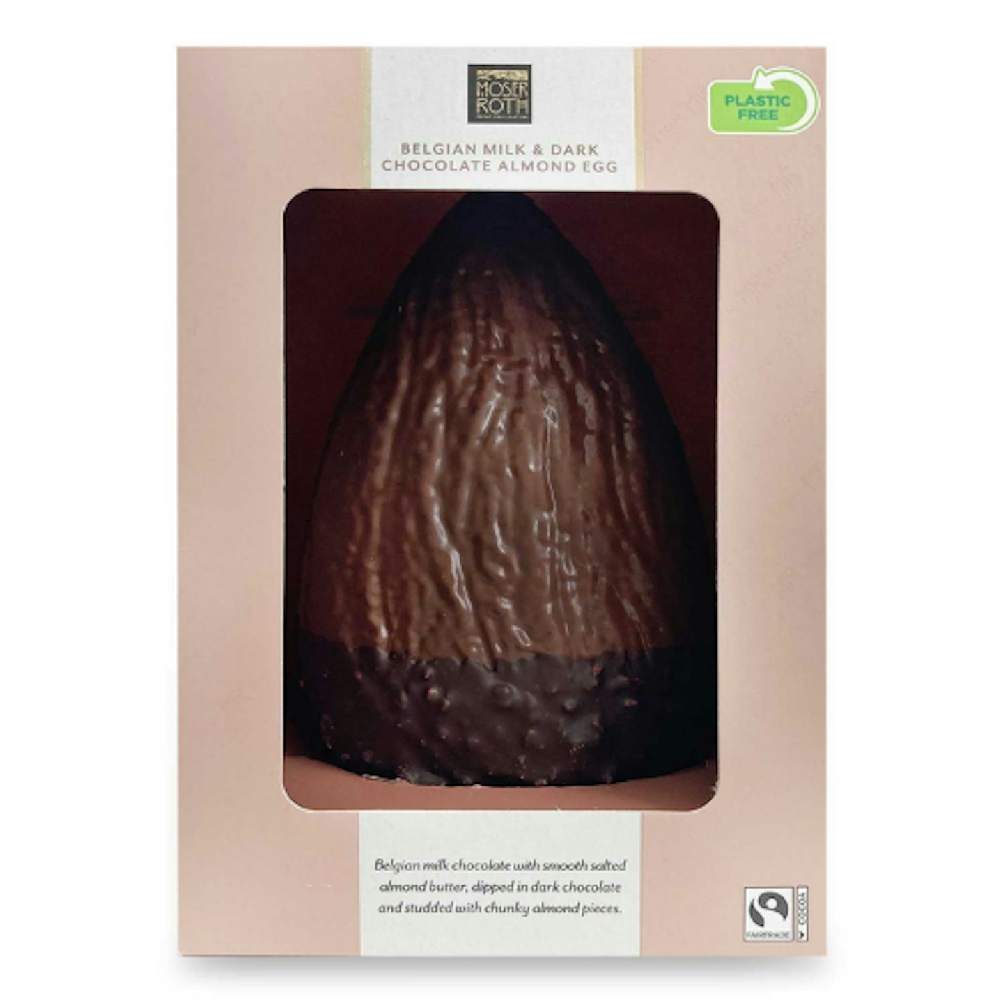 Moser Roth Belgian Milk & Dark Chocolate Almond Egg 250g