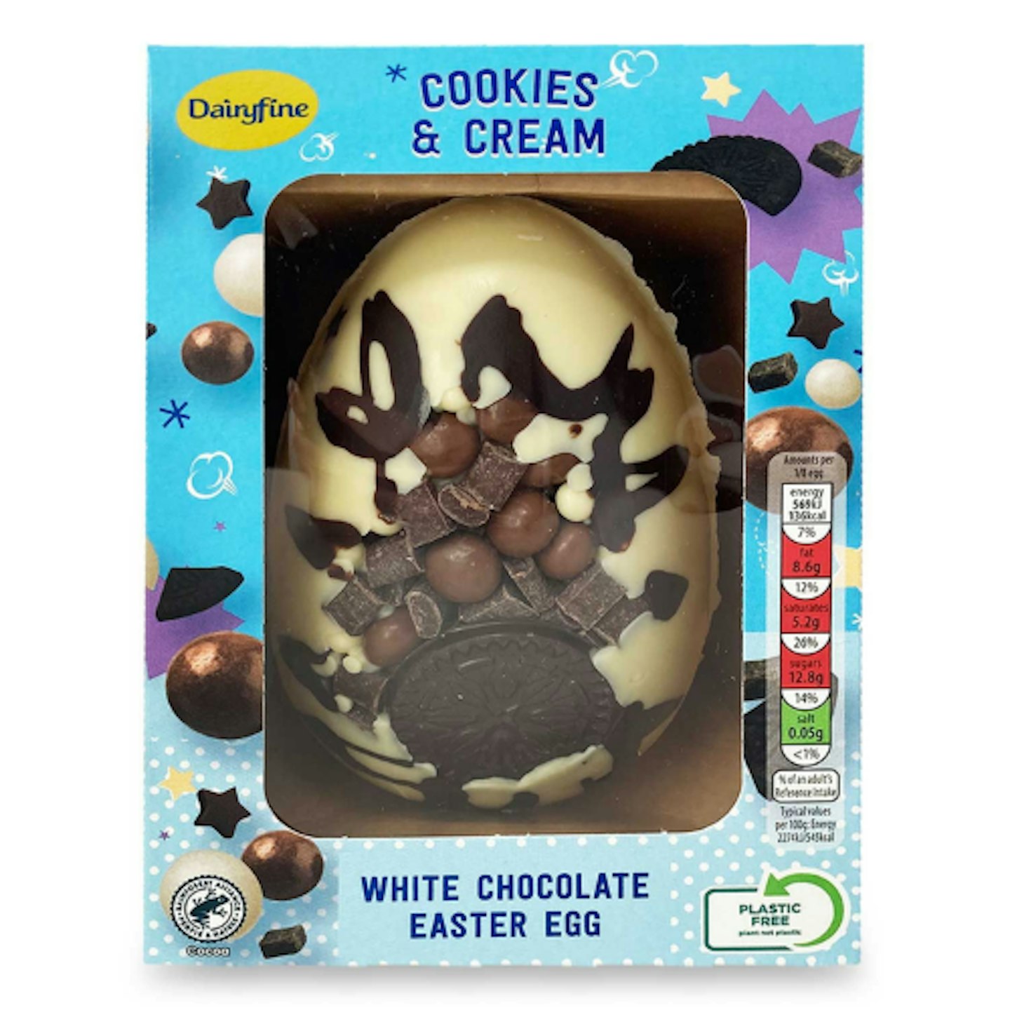 Dairyfine Cookies & Cream Easter Egg 200g