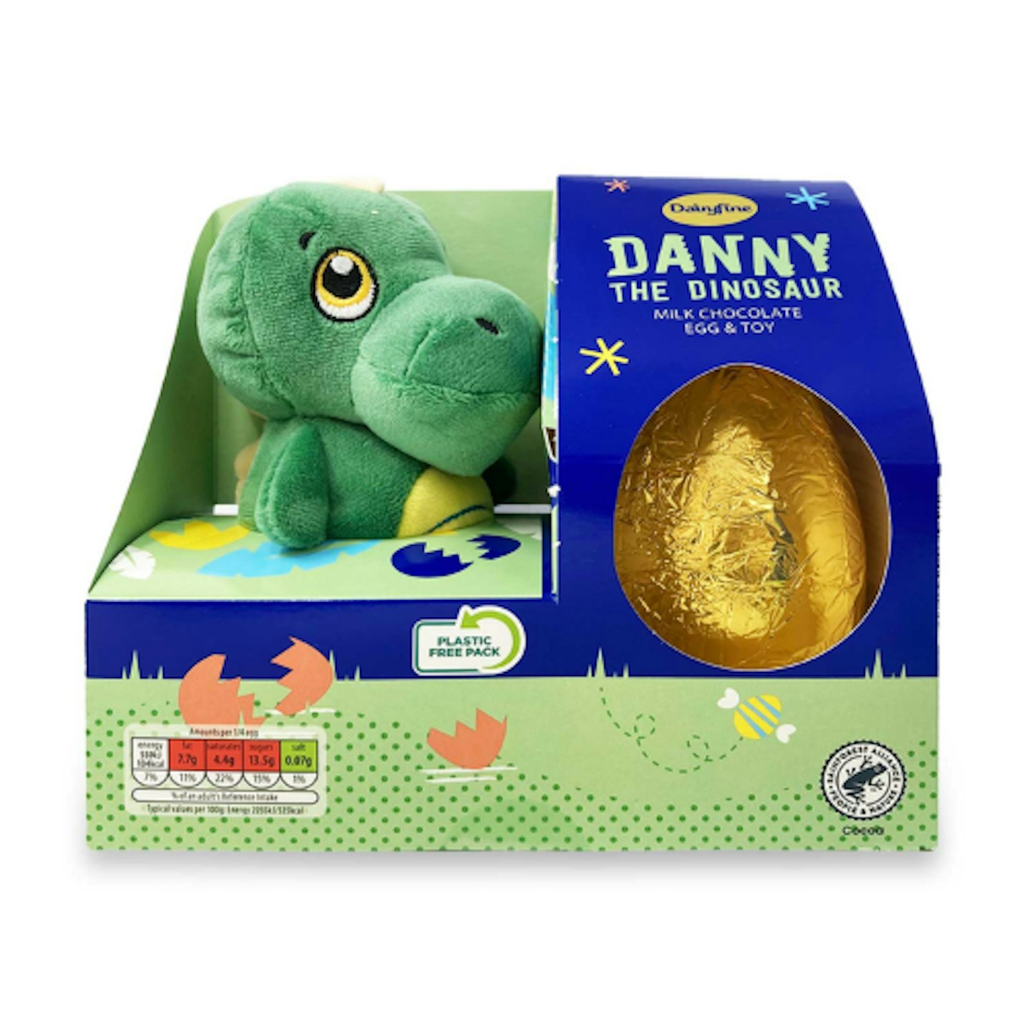 Dairyfine Danny The Dinosaur Milk Chocolate Egg & Toy 100g