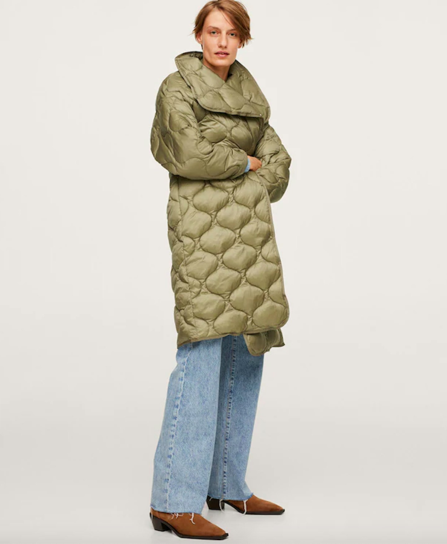 Belt Quilted Coat, WAS £99.99 NOW £35.99