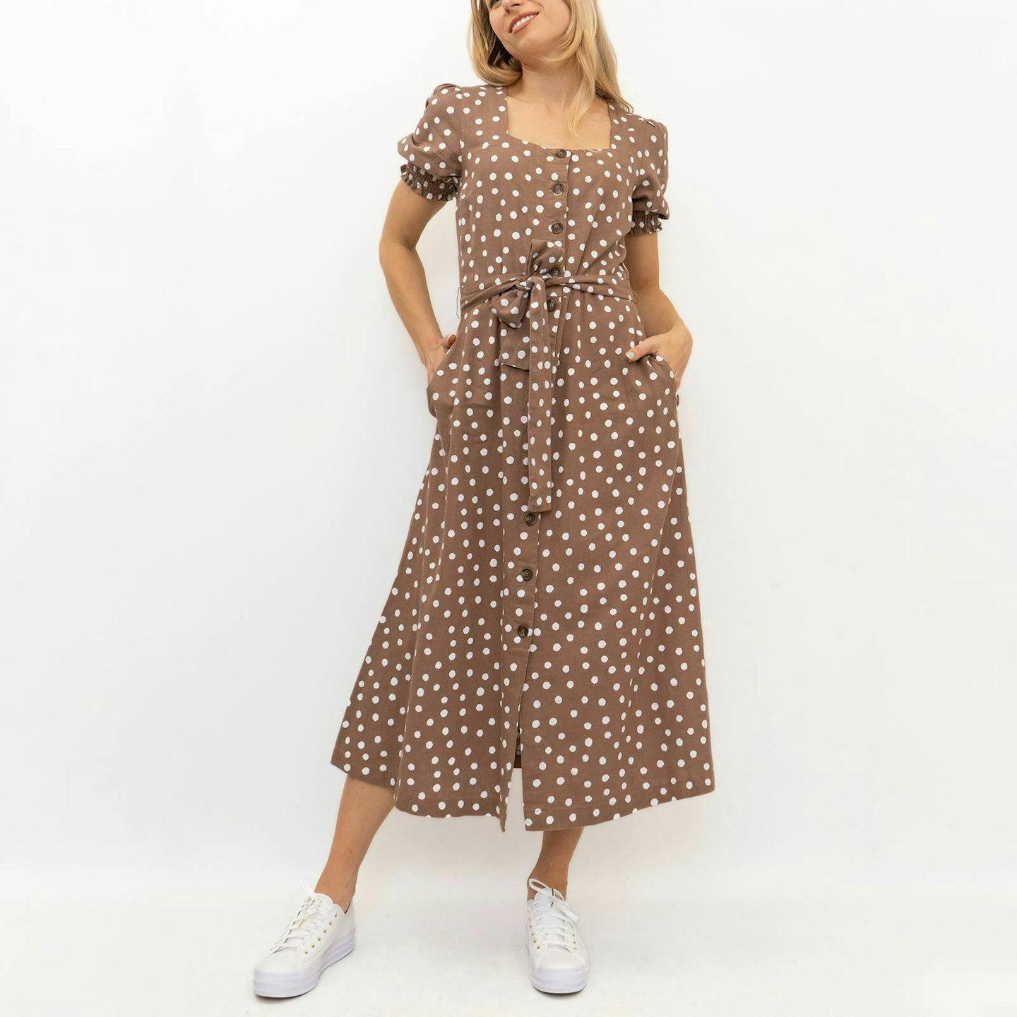 M&S, Polka Dot Midi Dress, £26.06