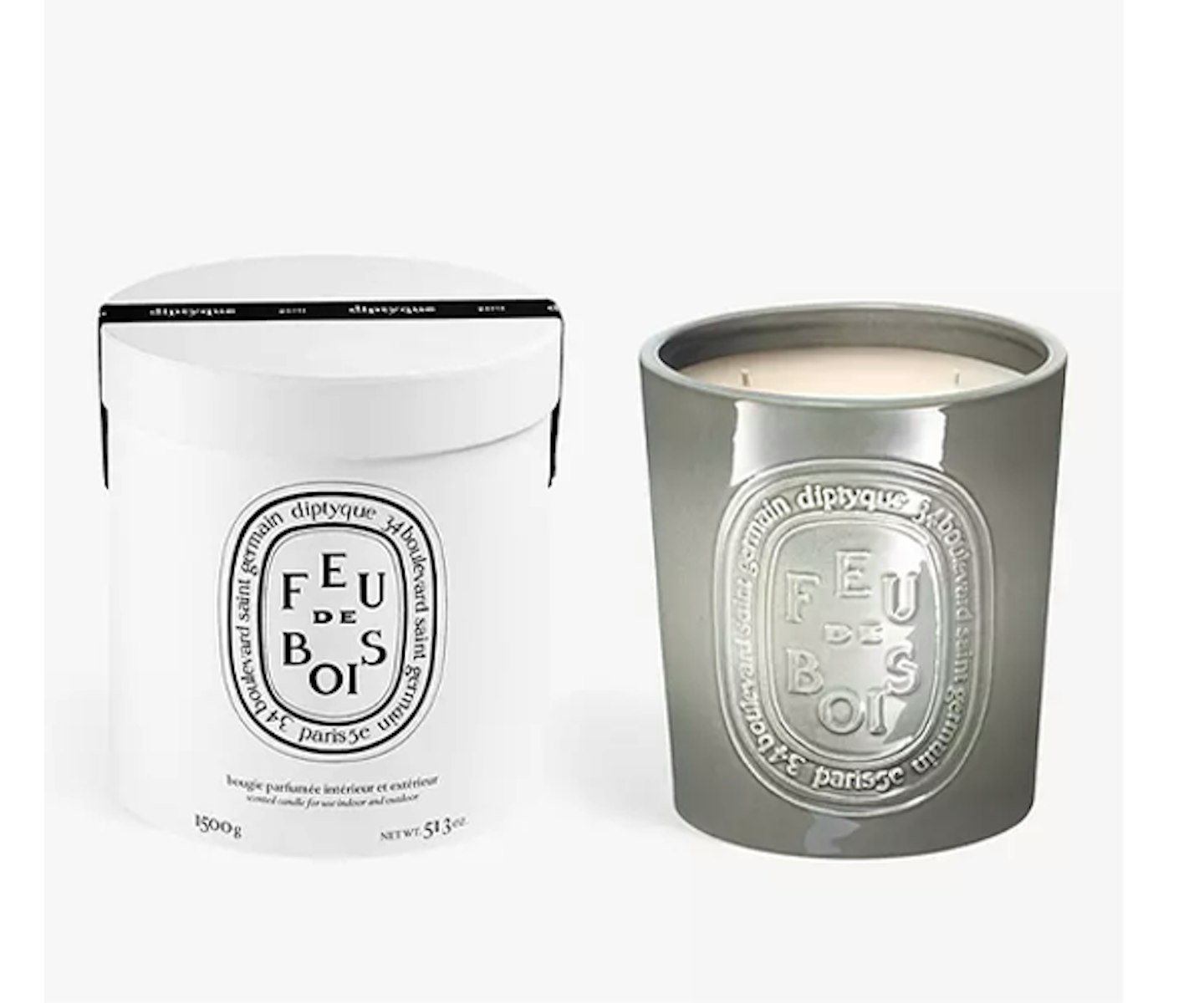 Diptyque Large Indoor & Outdoor Feu de Bois Scented Candle, 1500g