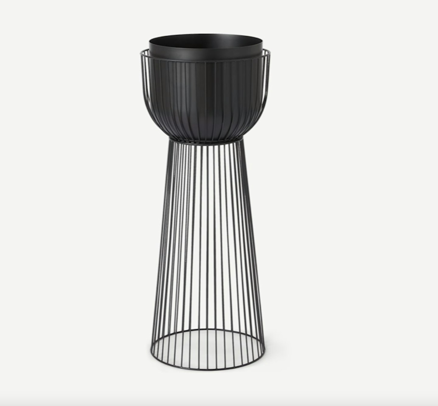 MADE, Carole  Single Large Planter with Stand, Matte Black, £140