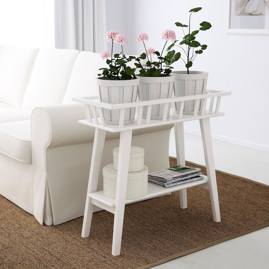 White on sale plant table