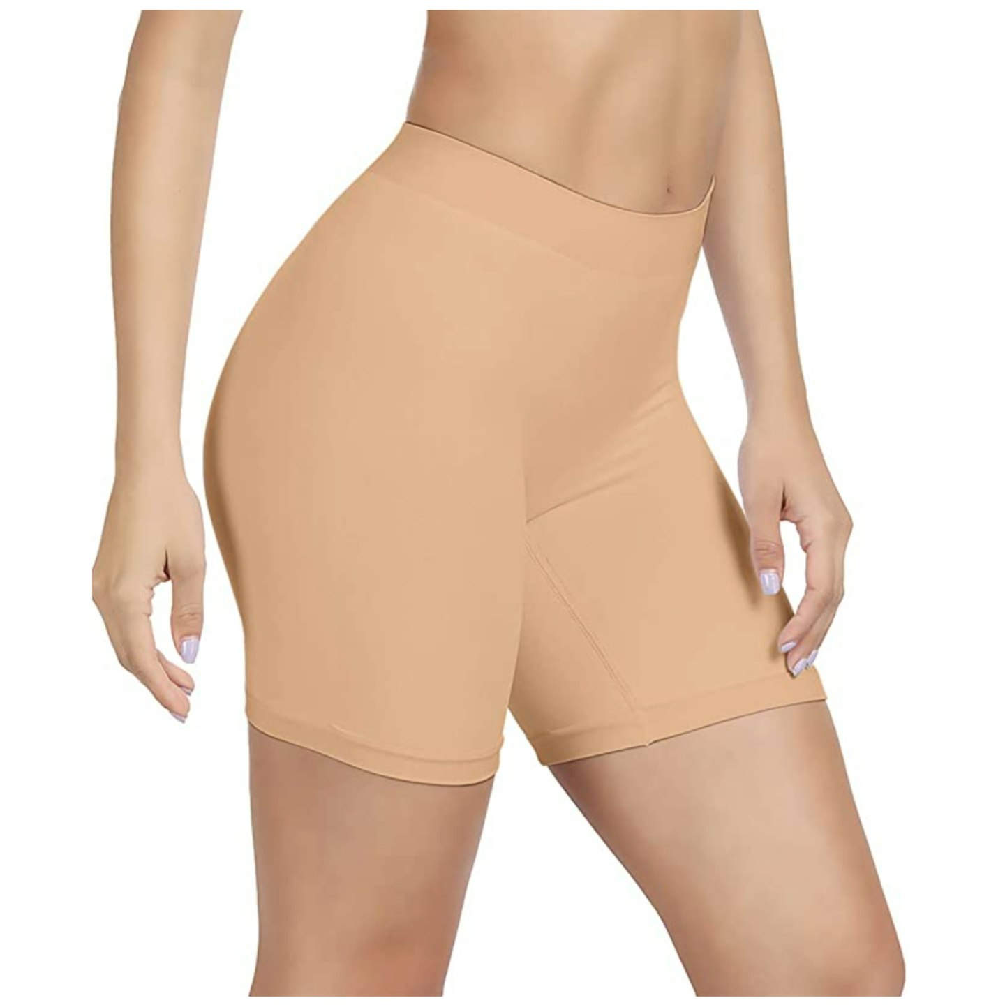 SIHOHAN Womens Slip Shorts in Beige