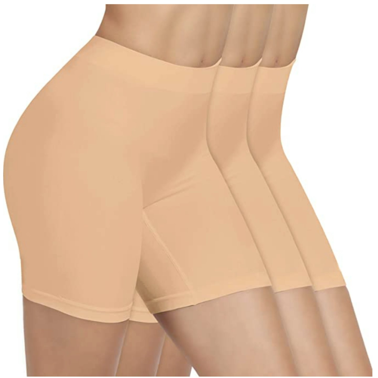 SIHOHAN Womens Slip Shorts in Beige (3 pack)
