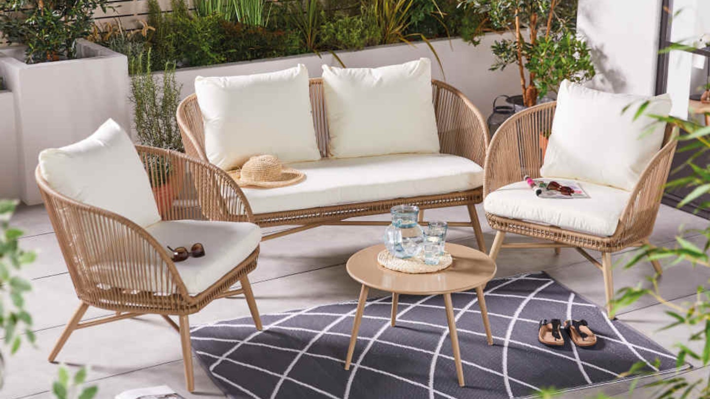 Best outdoor sofas: Habitat 4 Seater Bamboo Effect Garden Sofa Set