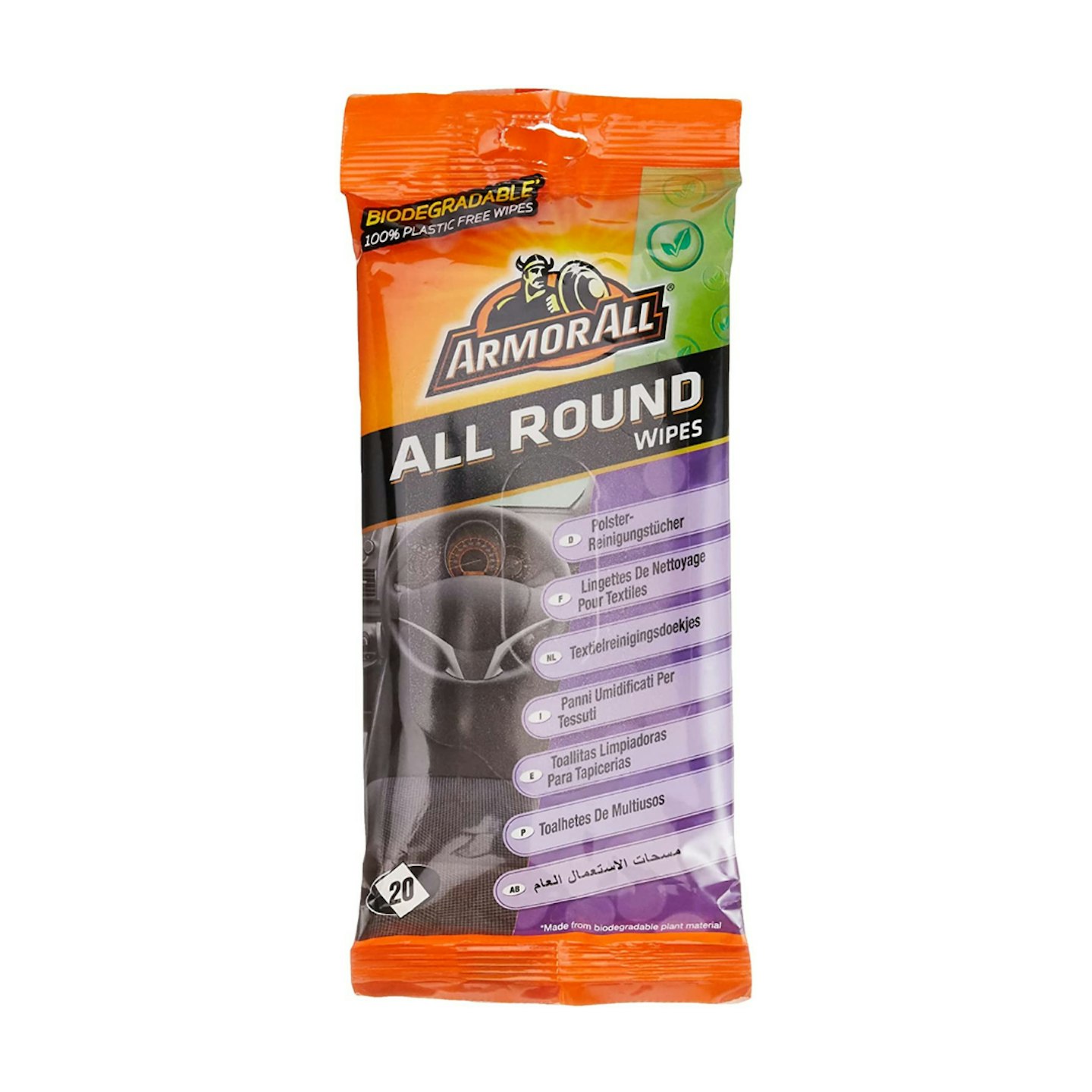 Armor All Carpet & Seat Wipes 20 Wipes