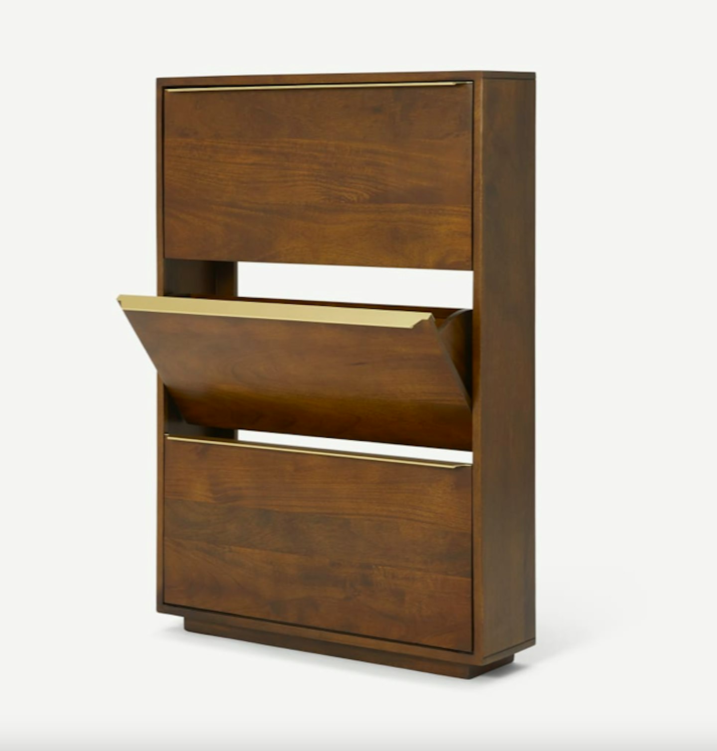 MADE, Anderson  Shoe Storage, Mango Wood & Brass, £325