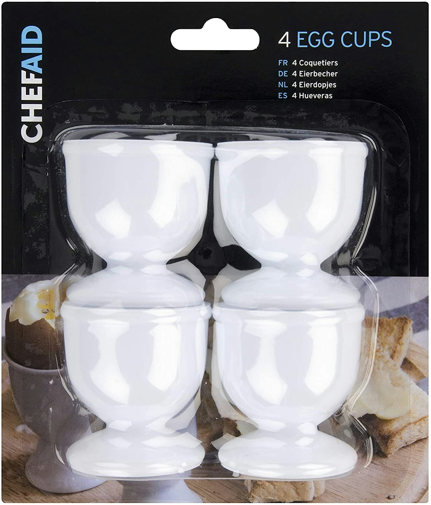 Chef Aid White Plastic Egg Cups