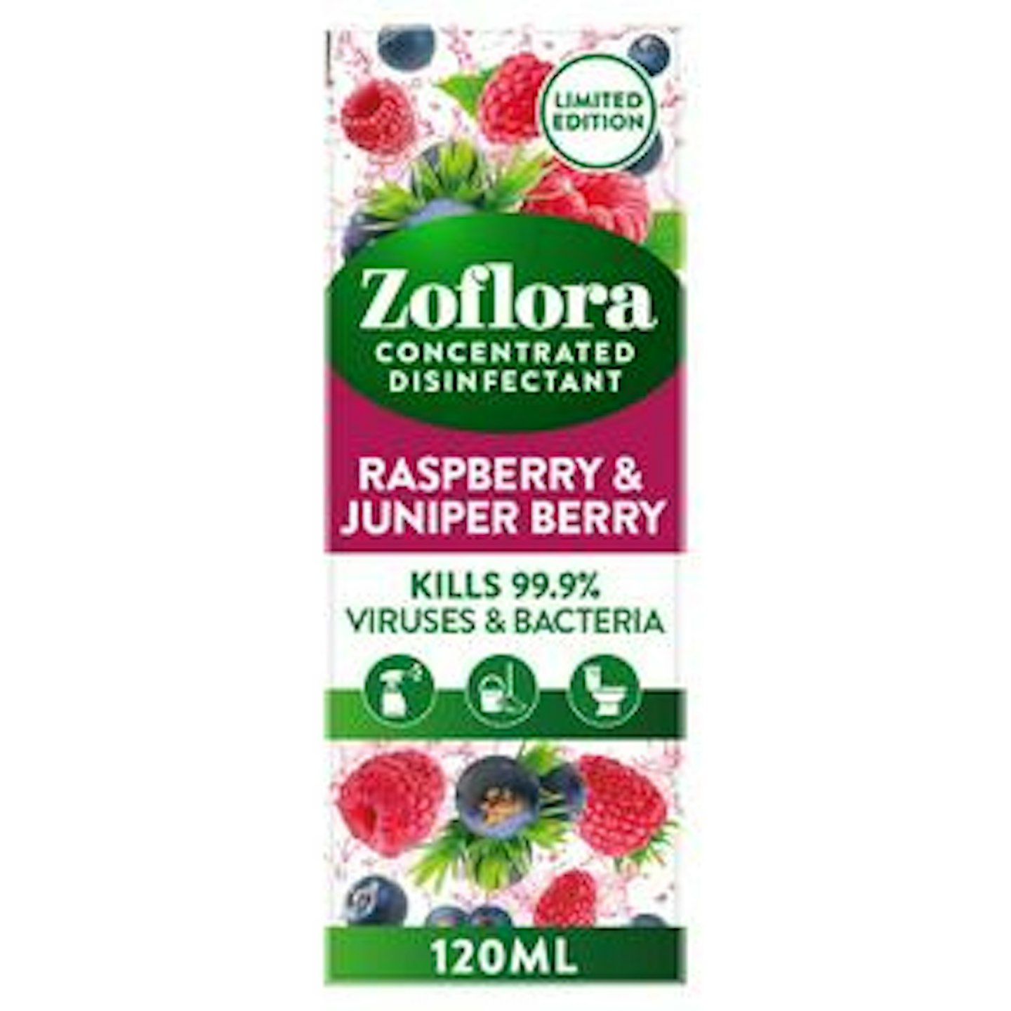 Zoflora Concentrated Multipurpose Disinfectant Raspberry & Juniper Berry 120ml