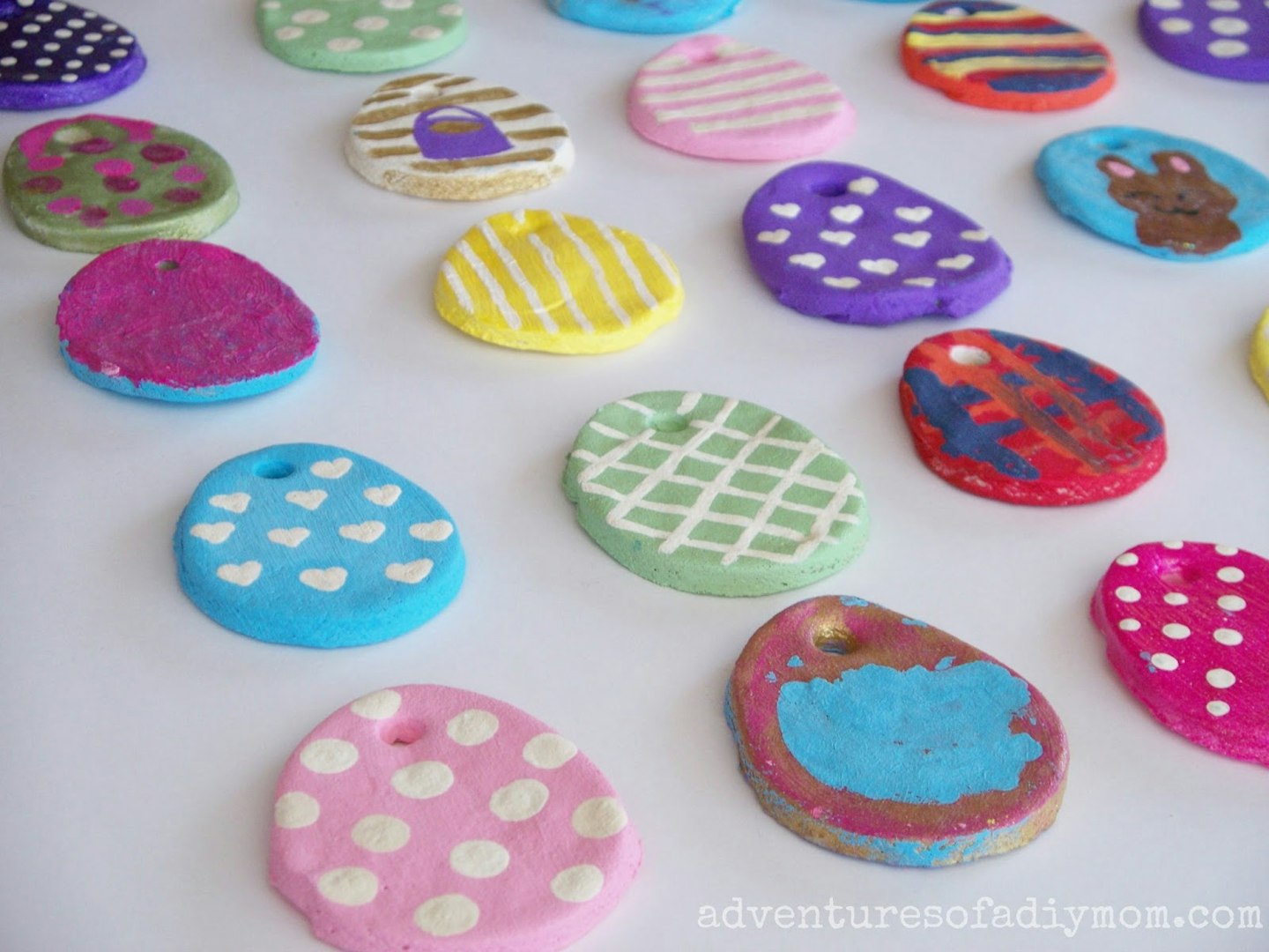 Salt dough easter eggs