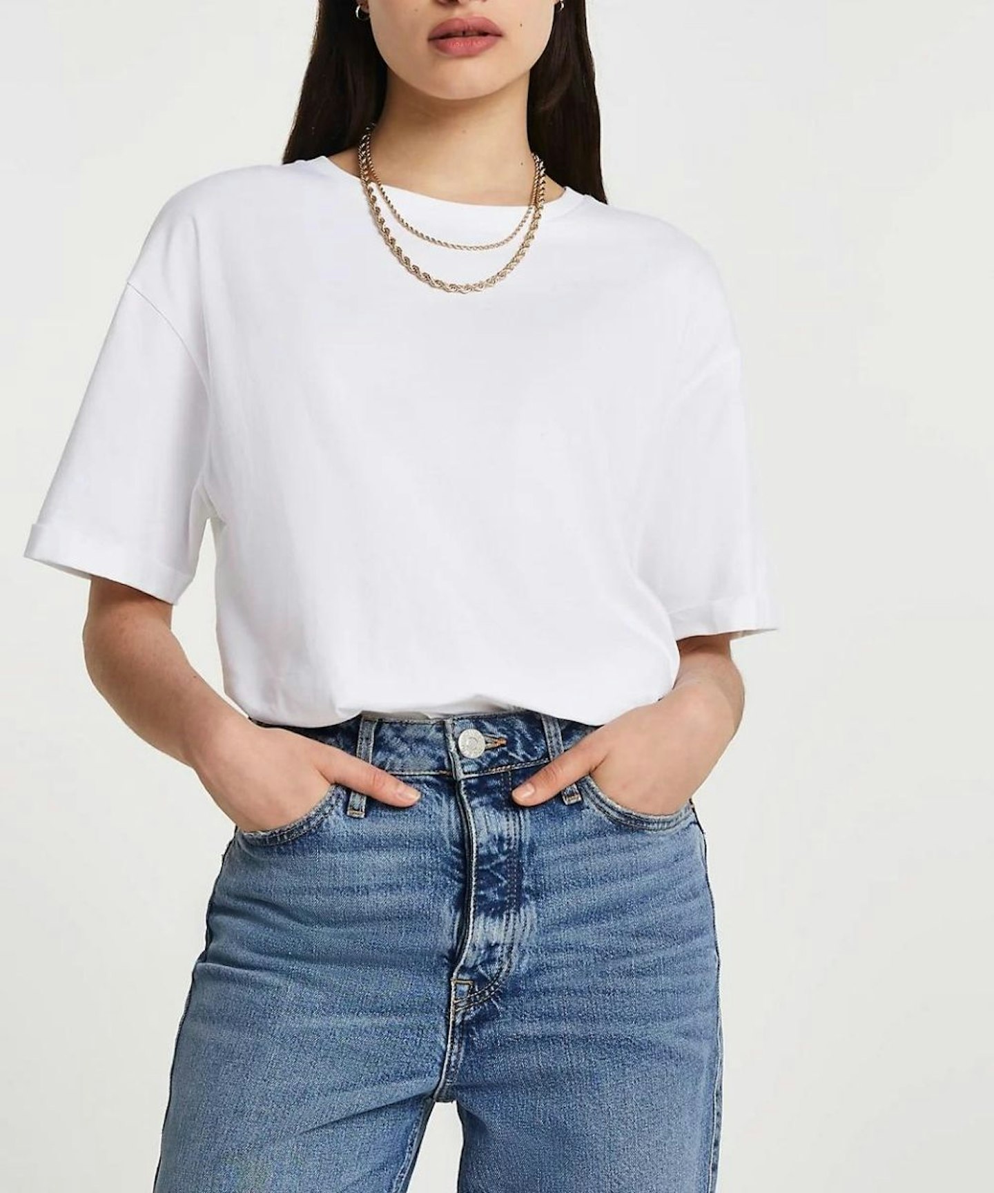 White Short Sleeve Boyfriend T-Shirt