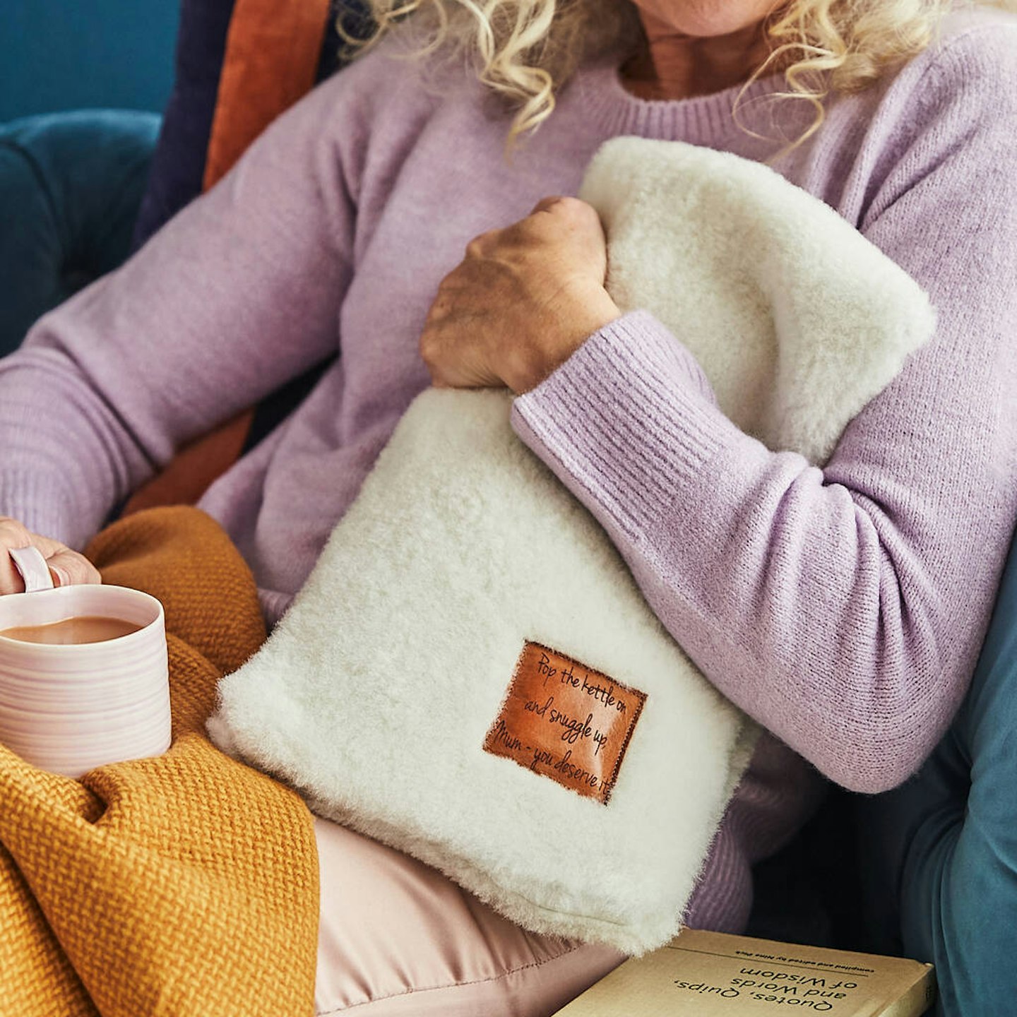 Personalised Sheepskin Hot Water Bottle Holder