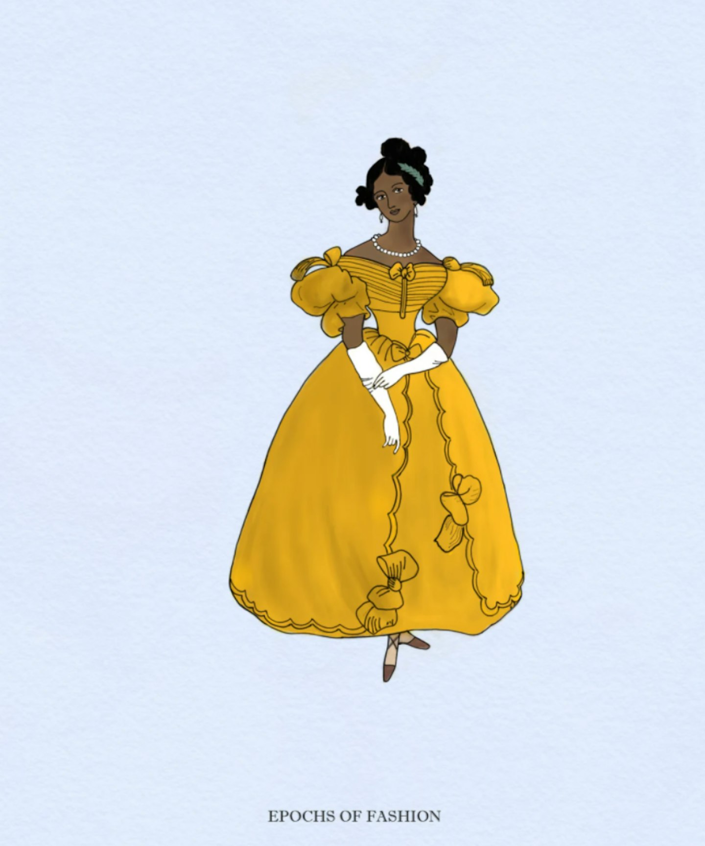 1830s Historical Dress Art Print (Single)