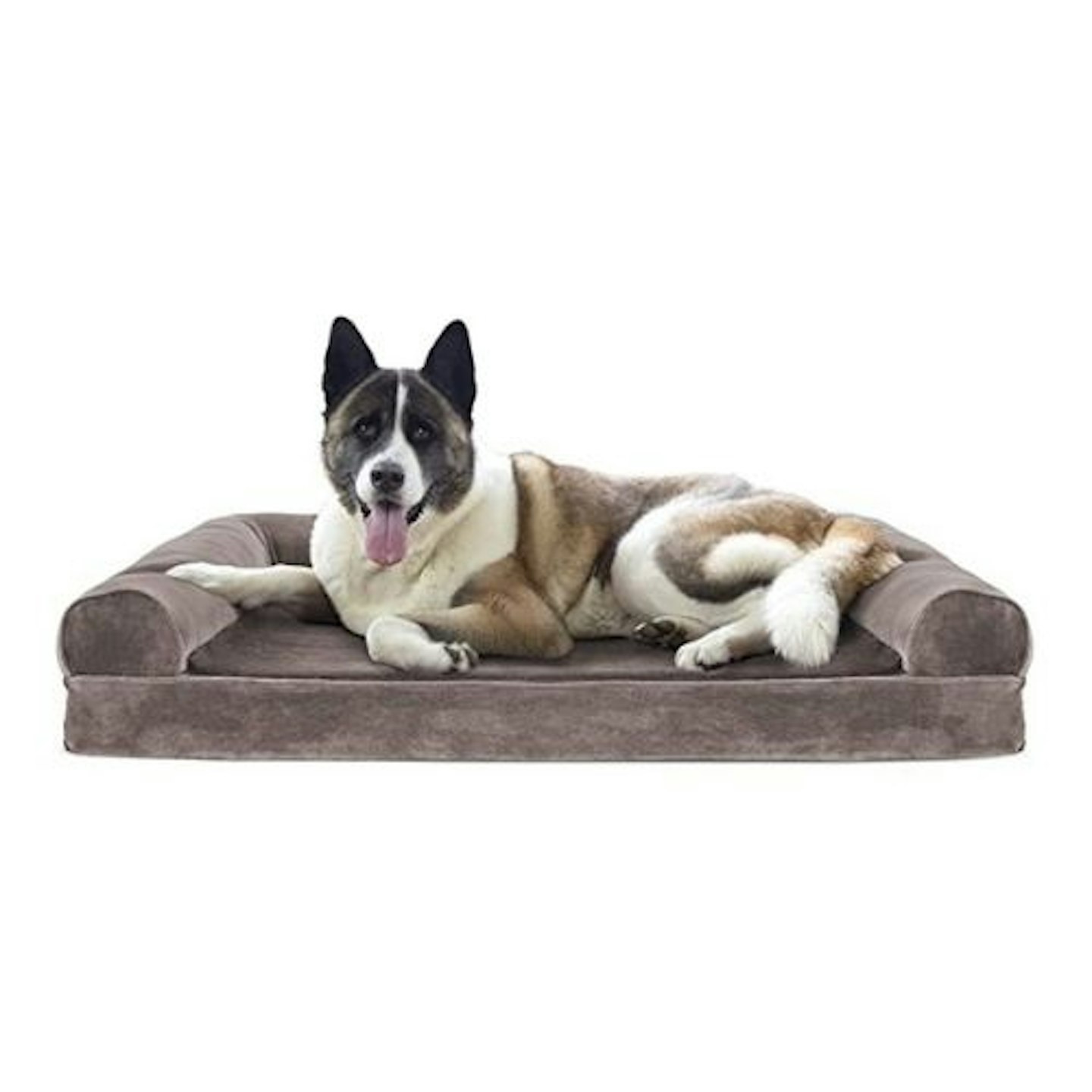 Furhaven Pet Bed for Dogs and Cats - Faux Fur and Velvet Sofa