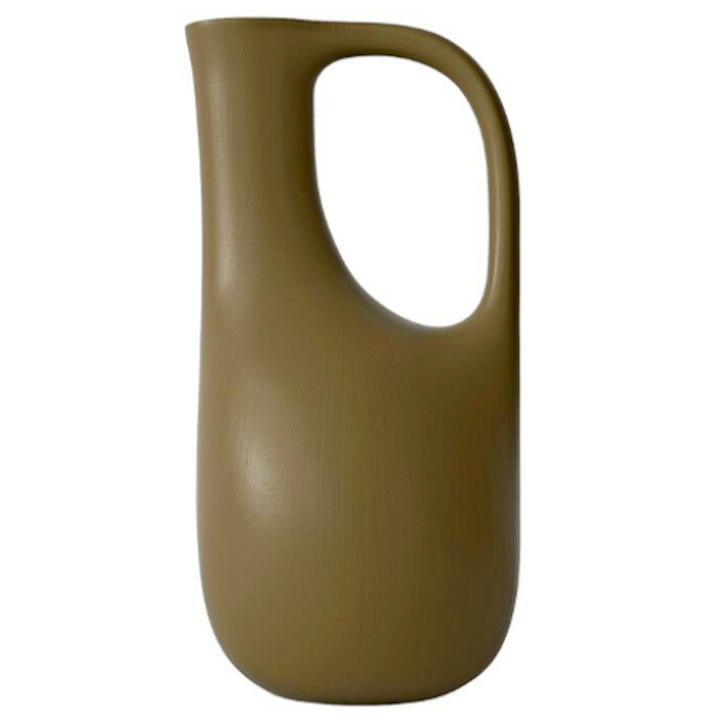 olive recycled plastic watering can