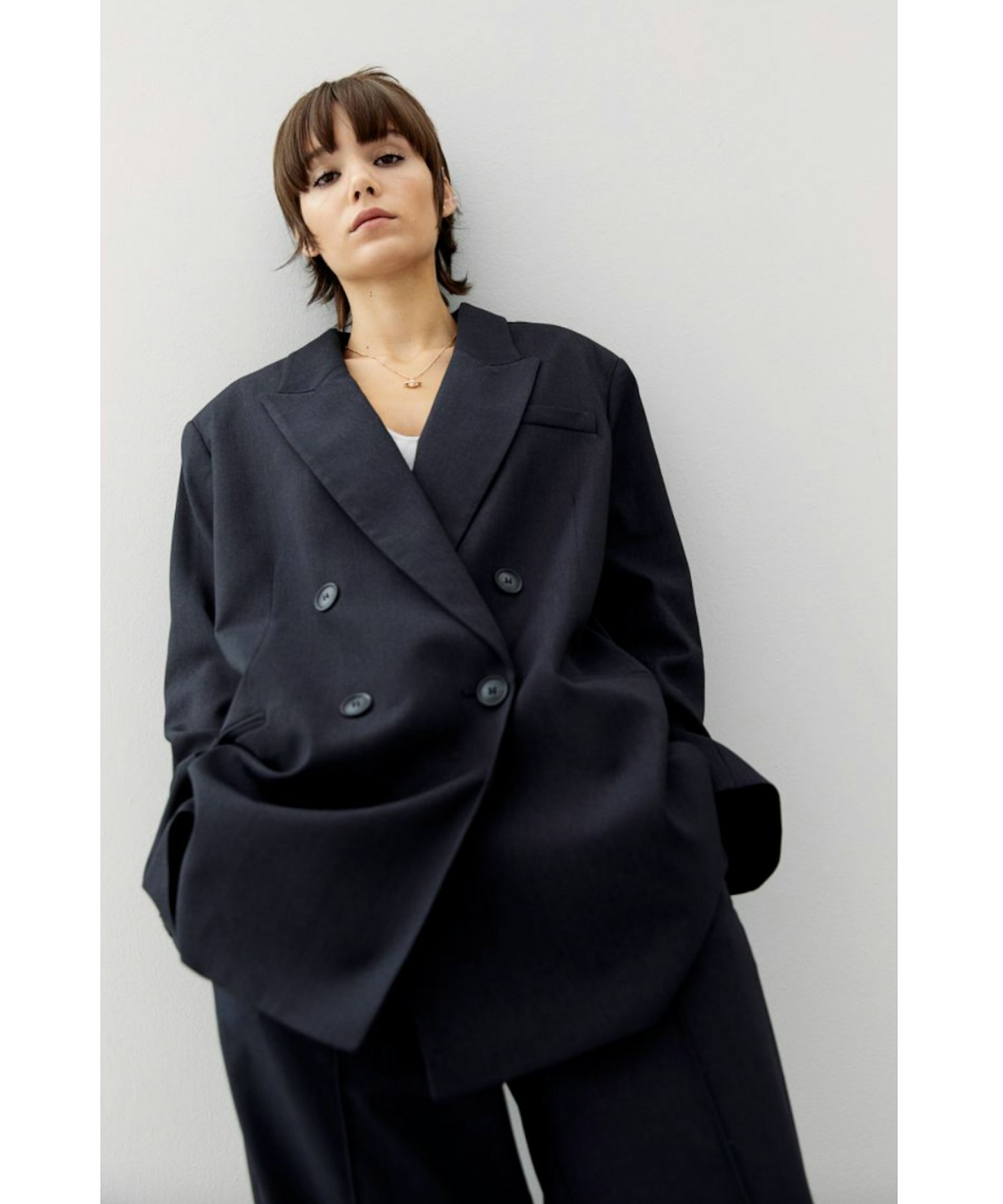 Oversized jacket - Dark grey - Ladies | H&M GB (hm.com)
